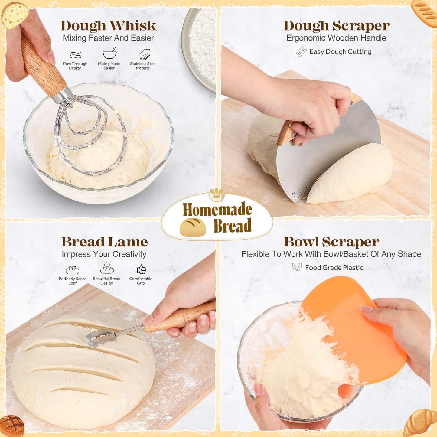 Sourdough Bread Starter Kit, Sourdough Starter Kit, Sour Dough Starter Kits, Baking Essentials, Gifts for People Who Love Baking Sourdough Starter Jar Sourdough Tools