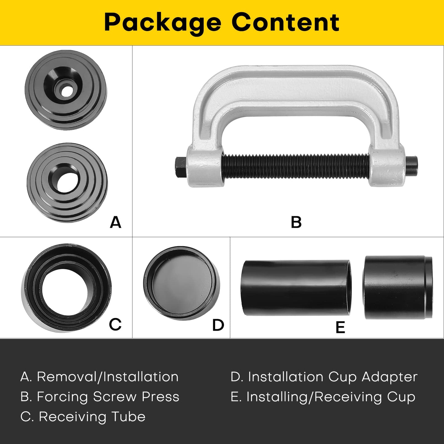 Acymner Ball Joint Press & U Joint Removal Tools | Heavy Duty Ball Joint Service Tool with 4-Wheel Drive Adapters fits Most 2WD and 4WD Car Pickup and Light Truck