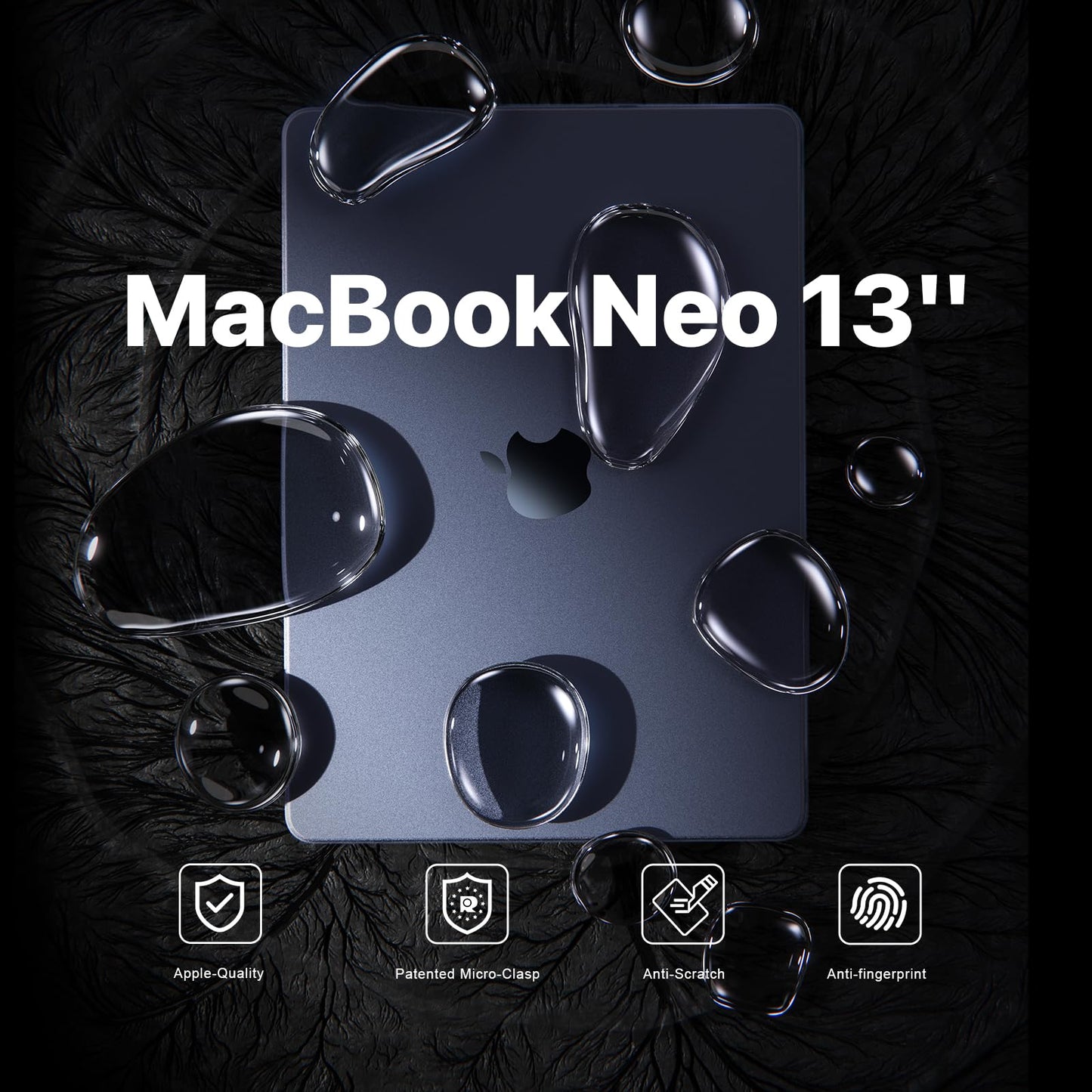 Soonjet for MacBook Neo Case 13 inch 2026 | Official Indigo Clear | Anti-Scratch & Fingerprint | Blue Cover Laptop Hard Shell + Keyboard Cover for Mac Model A3404 | Ideal for Study & Travel