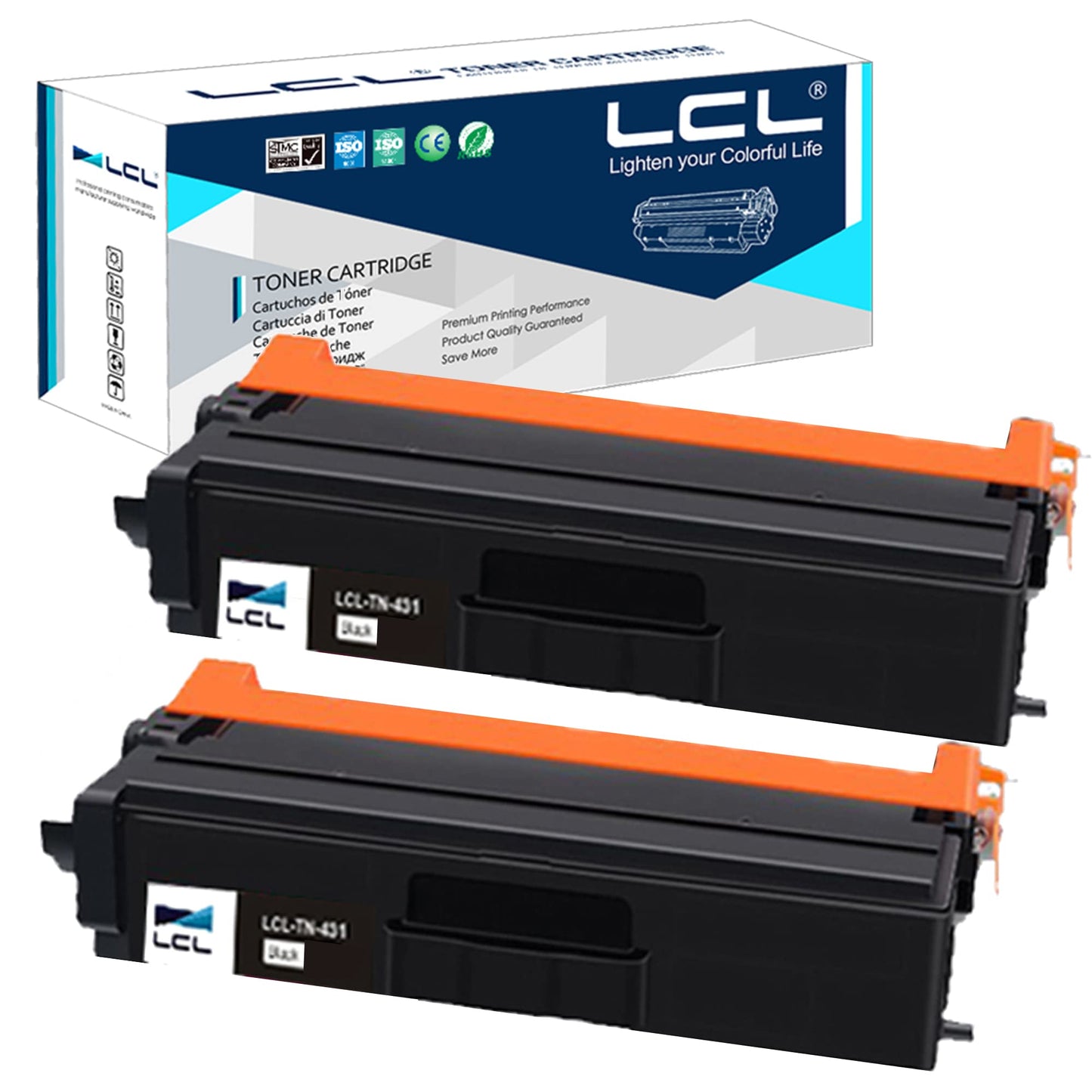 LCL Compatible Toner Cartridge Replacement for Brother TN-431 TN431 TN-431BK TN431BK(2PK,Black)for DCP-L8410CDW MFC-L8690CDW MFC-L8610CDW MFC-L8900CDW HL-L8360CDW HL-L8260CDW HL-L8360CDWT MFC-L9570CDW