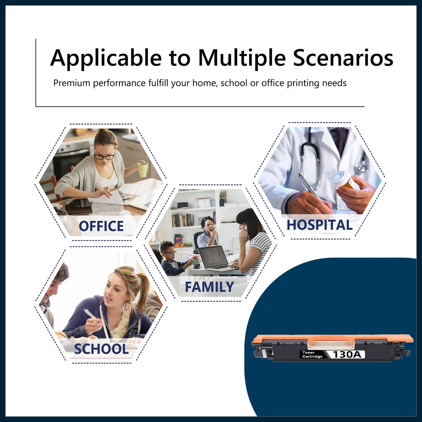 130A Toner Cartridges 4-Pack High Yield Replacement fo hp Color Laserjet pro MFP M177fw M176n M177 M176 Printer