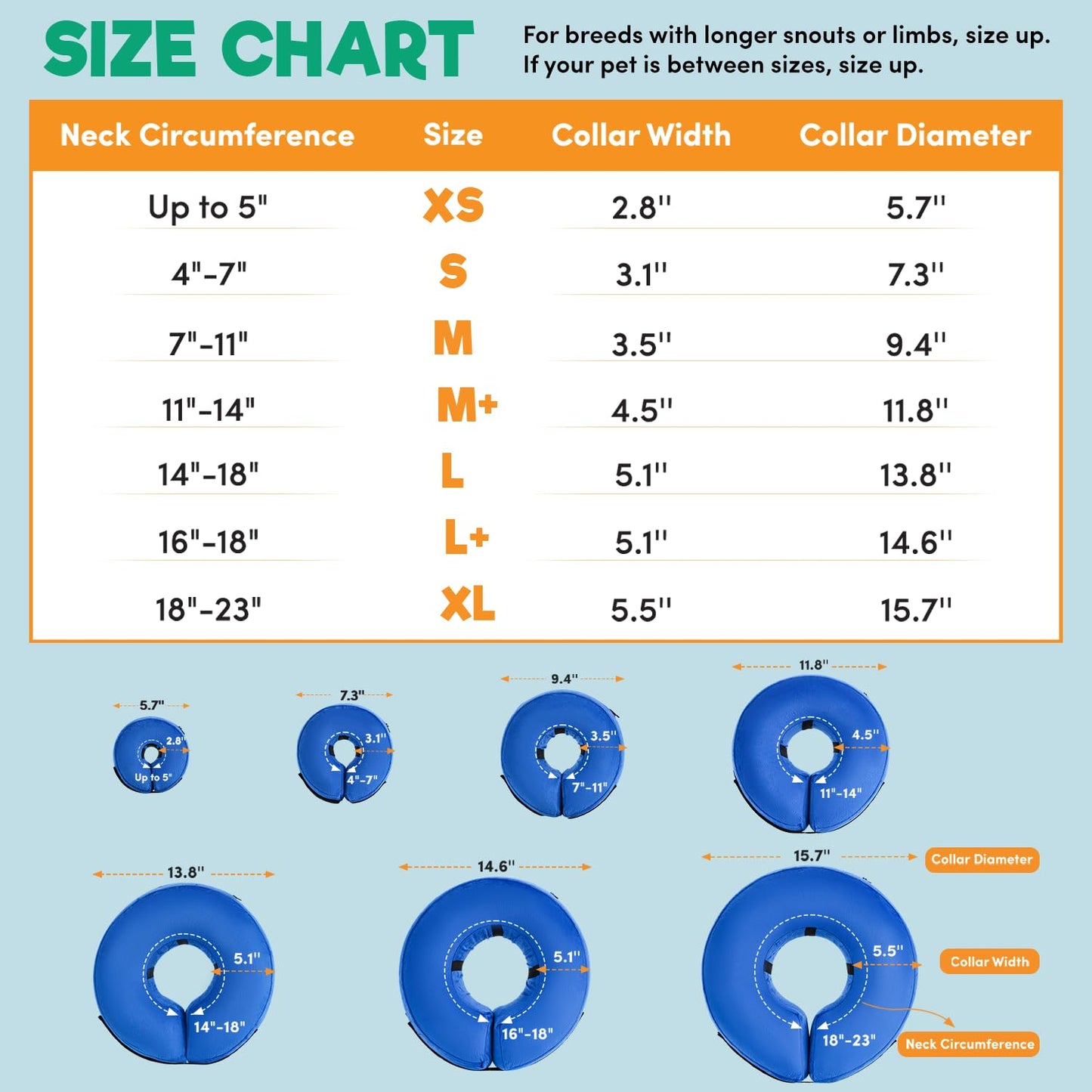 BENCMATE Protective Inflatable Collar for Dogs and Cats - Soft Pet Recovery Collar Does Not Block Vision E-Collar (XLarge, Dark Grey)