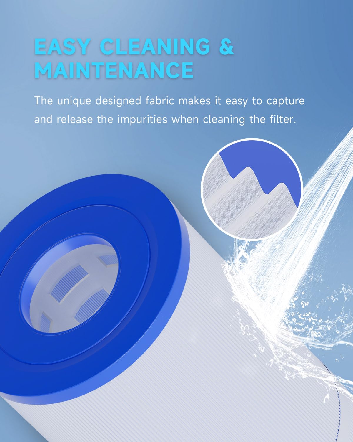 AQUALTRA Spa Filter Replacement Compatible with PRB50-IN, C-4950, FC-2390, Jacuzzi J200/J210/J220/J235/J245/J275, Guardian 413-212-02, 373045, 13 5/16" x 5" Drop in Hot Tub Filter 2 Pack