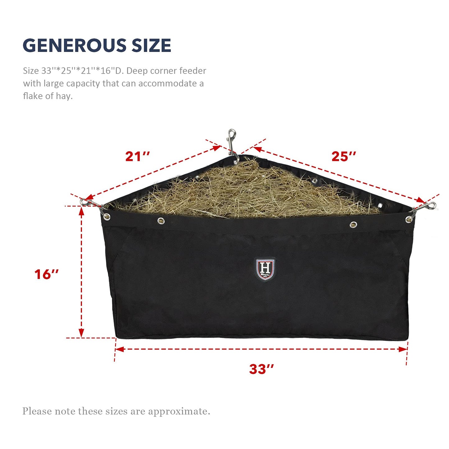 Harrison Howard Durable Easily Accessible Efficient Feeding Sturdy Deep Corner Feeder for Horses