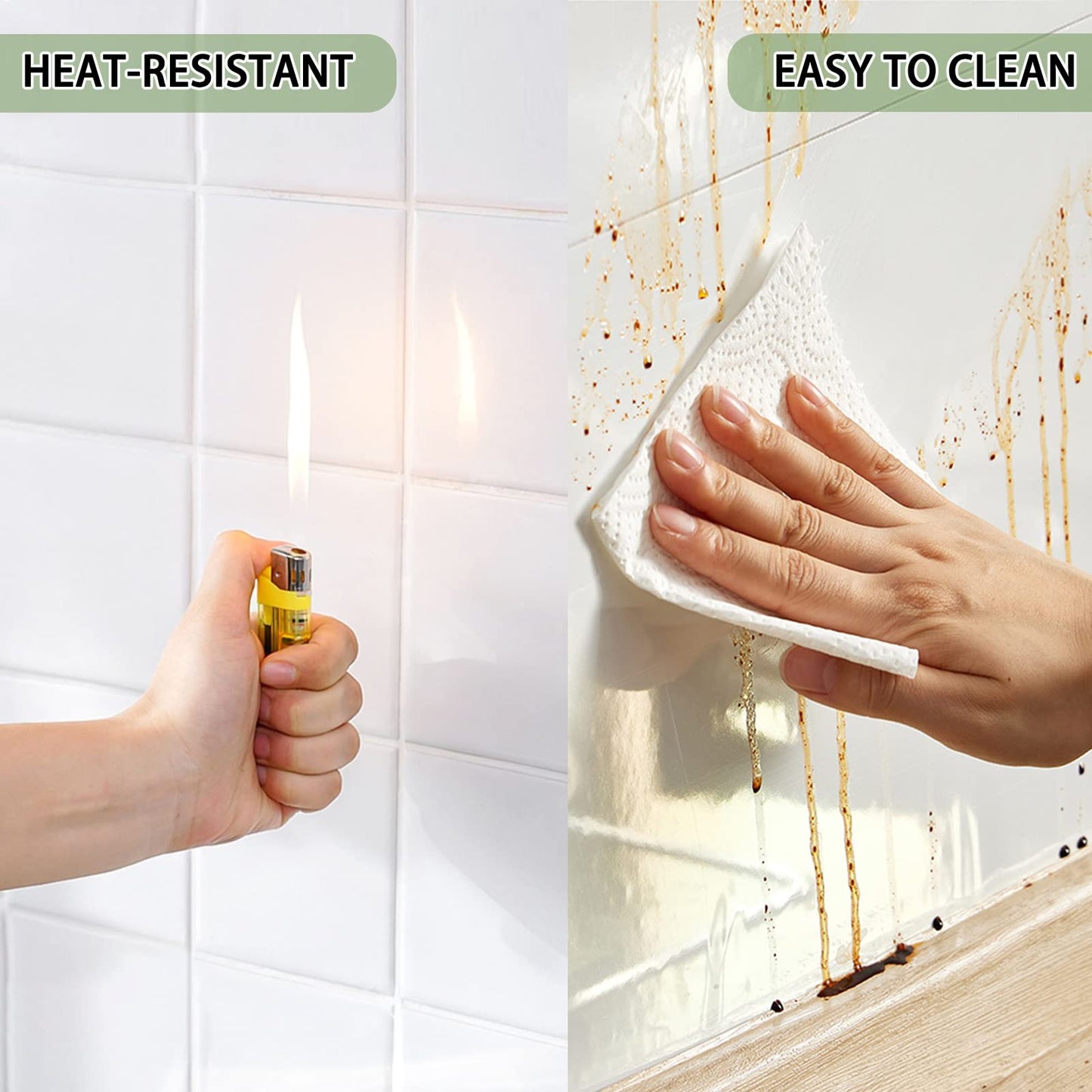 Clear Contact Paper Wall Protector - Shackcom 15.7in X 9.84ft Self Adhesive Removable Kitchen Oil-Proof Waterproof Sticker Heat Resistant Cat Dog Scratch Protector for Door & Wall & Furniture