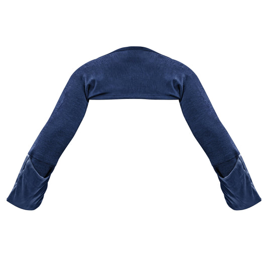 Bamboo Bubby Eczema Mitten Scratch Sleeves | Eczema Treatment Eczema Clothing, Midnight Blue, 5-6YR