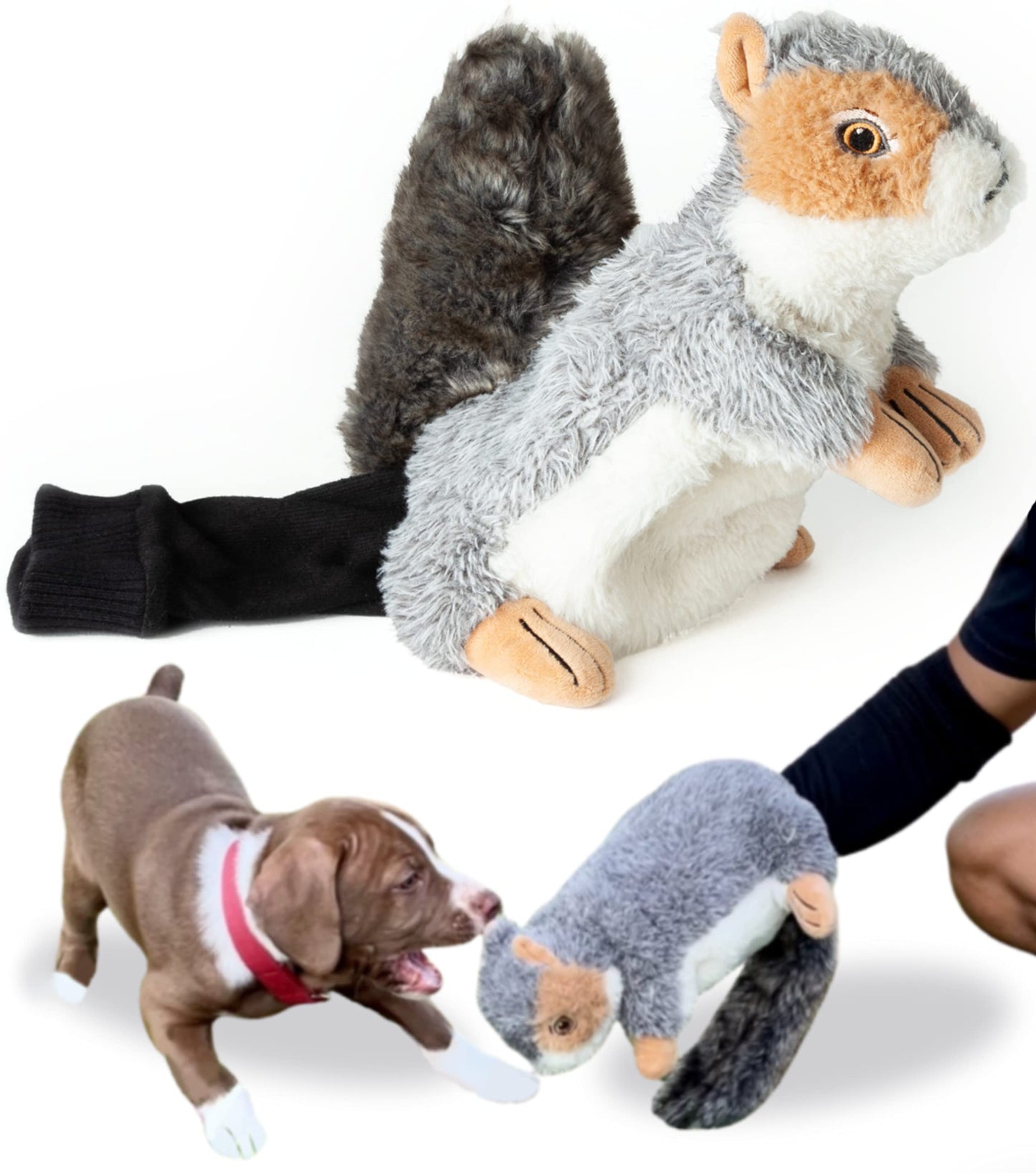 Milunova Pupr Pals Dog & Cat Toy Puppet with Tough Padding for Safe Interactive Play, Protection to Stop Puppy Kitten Biting Hands; for Boredom-Busting Training and Exercise