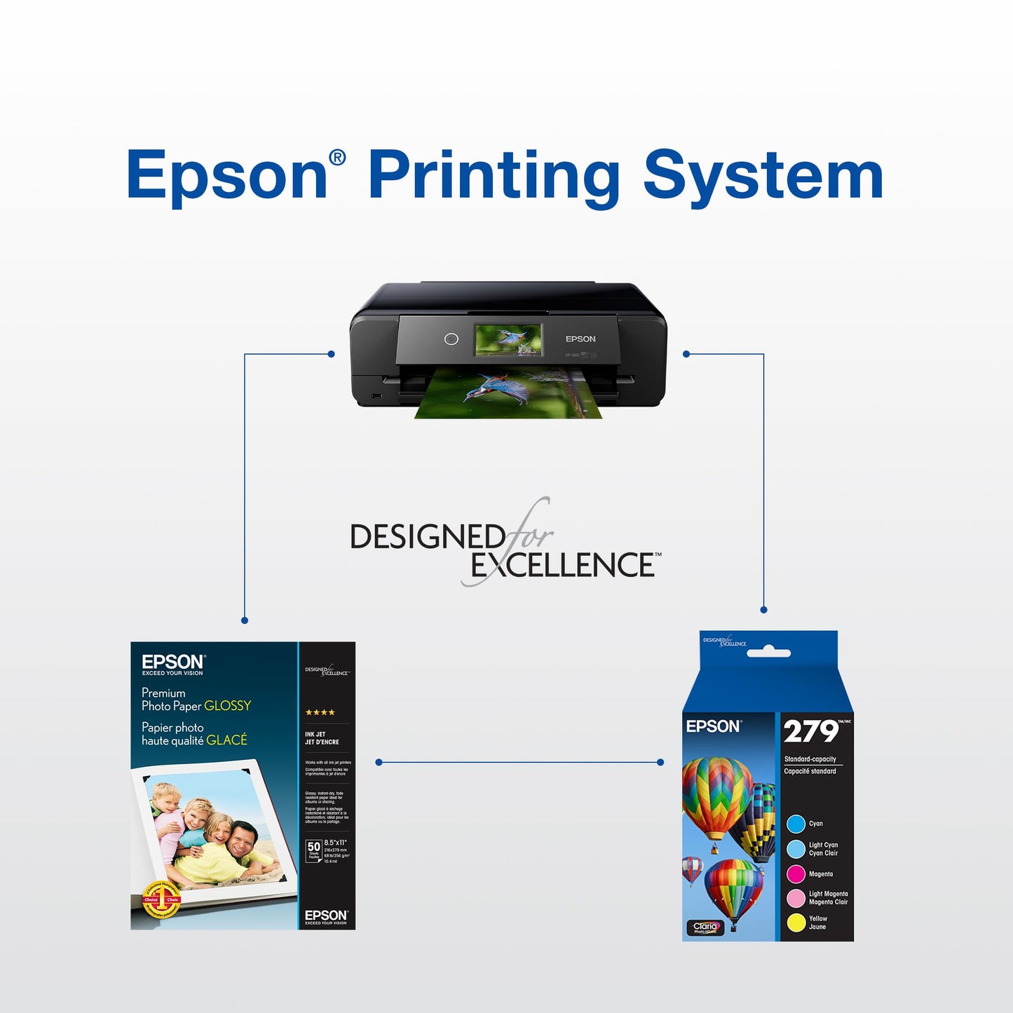 EPSON 279 Claria Photo HD Ink High Capacity Black Cartridge (T279XL120-S) Works with Expression Photo XP-980
