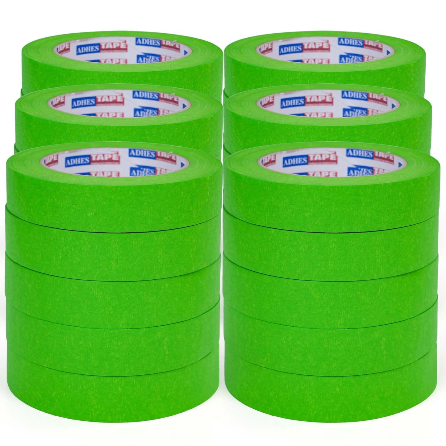 ADHES Green Masking Tape 0.94 Inch x 55 Yards – 30 Rolls, UV Resistant, No Residue, Multi-Surface Painters Tape, Automotive Masking Tape for Indoor & Outdoor, DIY, Arts, Crafts, Labeling