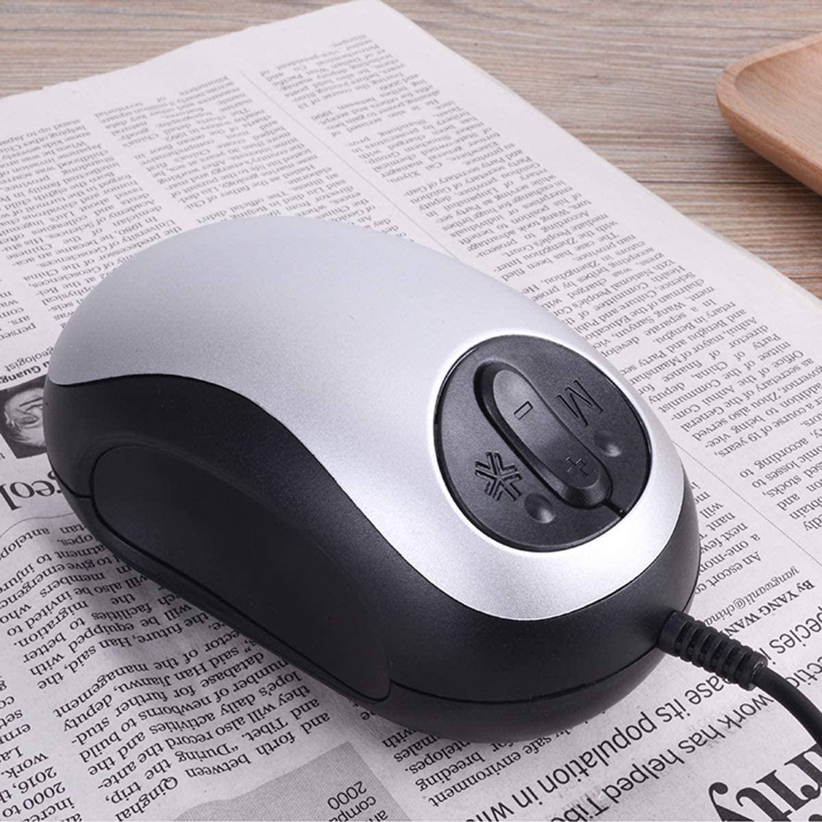 Electronic Low Vision Reading Aid - Portable Mouse Digital Magnifier with 10 Color Modes and Image Freeze for Visually Impaired, Parental Gift,Silver