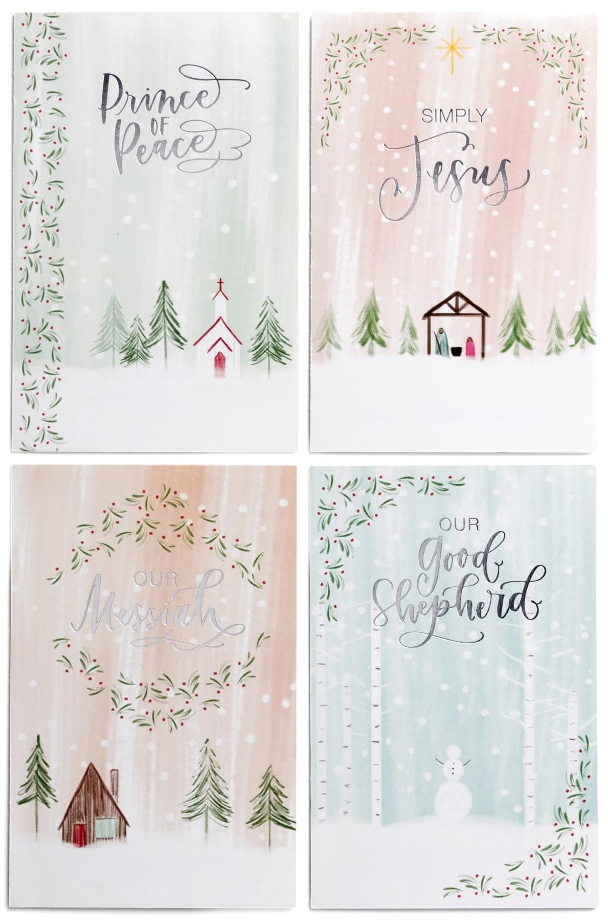 DaySpring - Simply Jesus - 60 Bulk Christmas Boxed Cards (J4794), Multi