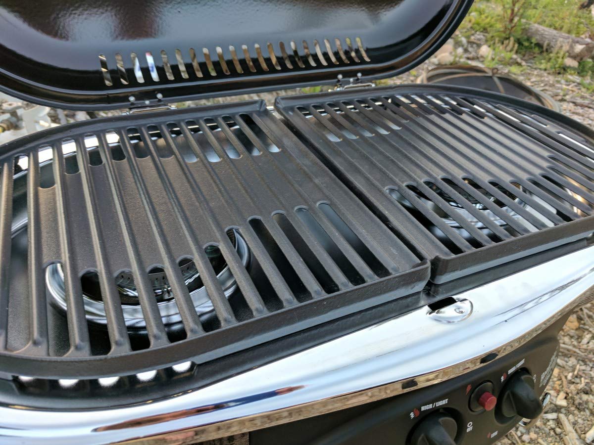 Stanbroil Cast Iron Grill Cooking Grates Replacement Parts for Coleman Roadtrip Swaptop Grills LX LXE LXX, 2 Pack