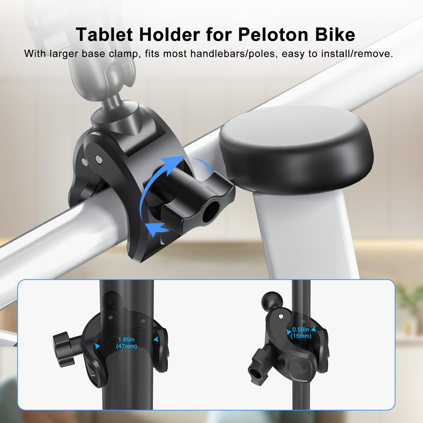 PLDHPRO Tablet Holder for Mic Stand, Portable Music Microphone Stand Phone Mount with Larger Clamp Compatible with iPad mini Pro Air iPhone Galaxy Tab 5.1-15.6'' Phones Tablets, Guitar Accessories