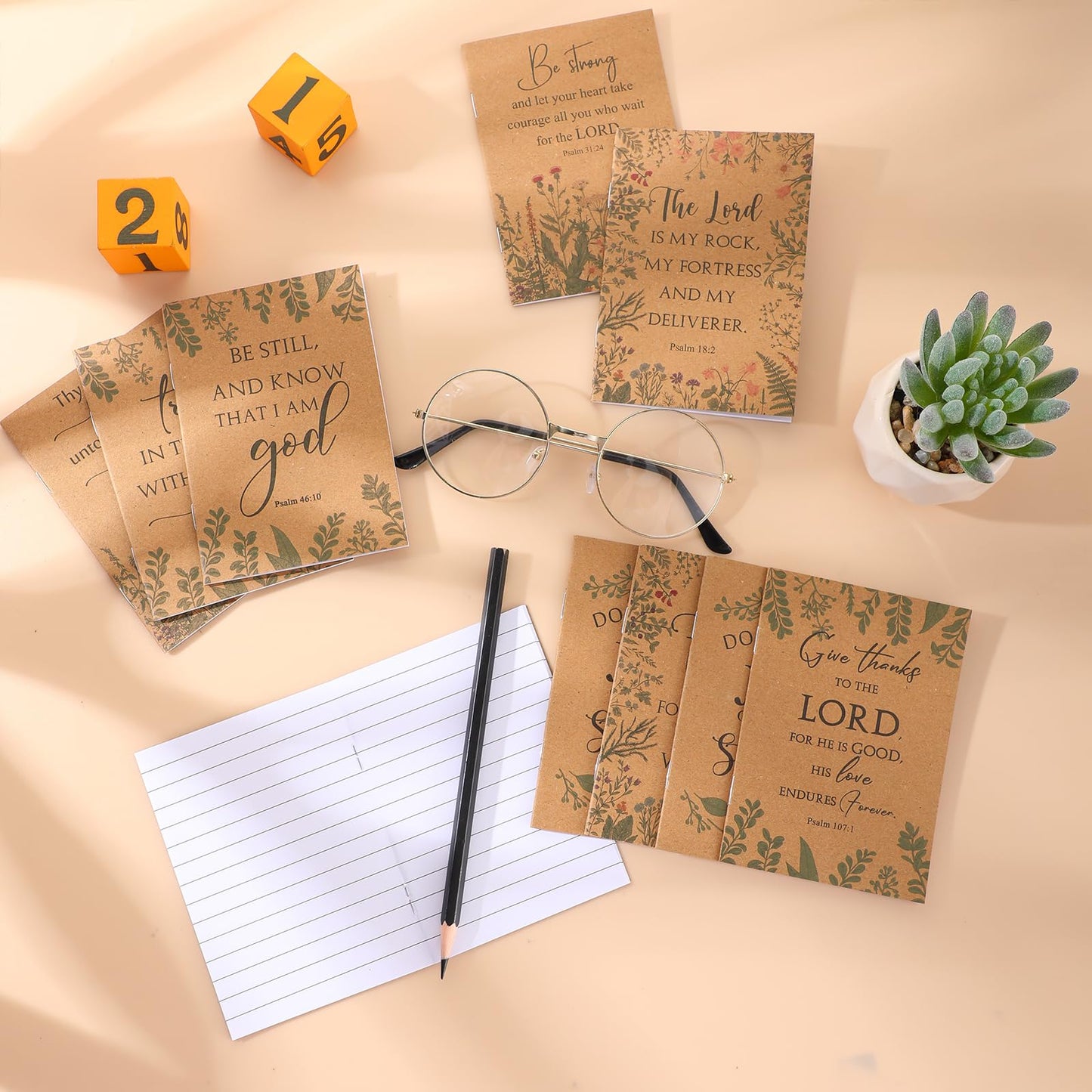 Ctosree 100 Pcs Father's Day Bible Verse Prayer Journal Notebook Christian Notepads Gifts for Men Women Mini Inspirational Religious Note Pads for Church Favors Sunday School Teacher 3.15 x 5 Inch