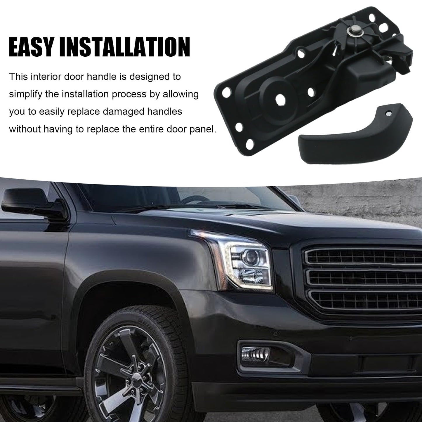 VIKKSAER 15936892 20871488 Interior Door Handle Kit (Front Left Drivers Side), Replacement for Chevrolet Silverado 1500 2007-2013 Suburban 1500 2007-2013 Tahoe 2007-2013, Replaces 91485 80374