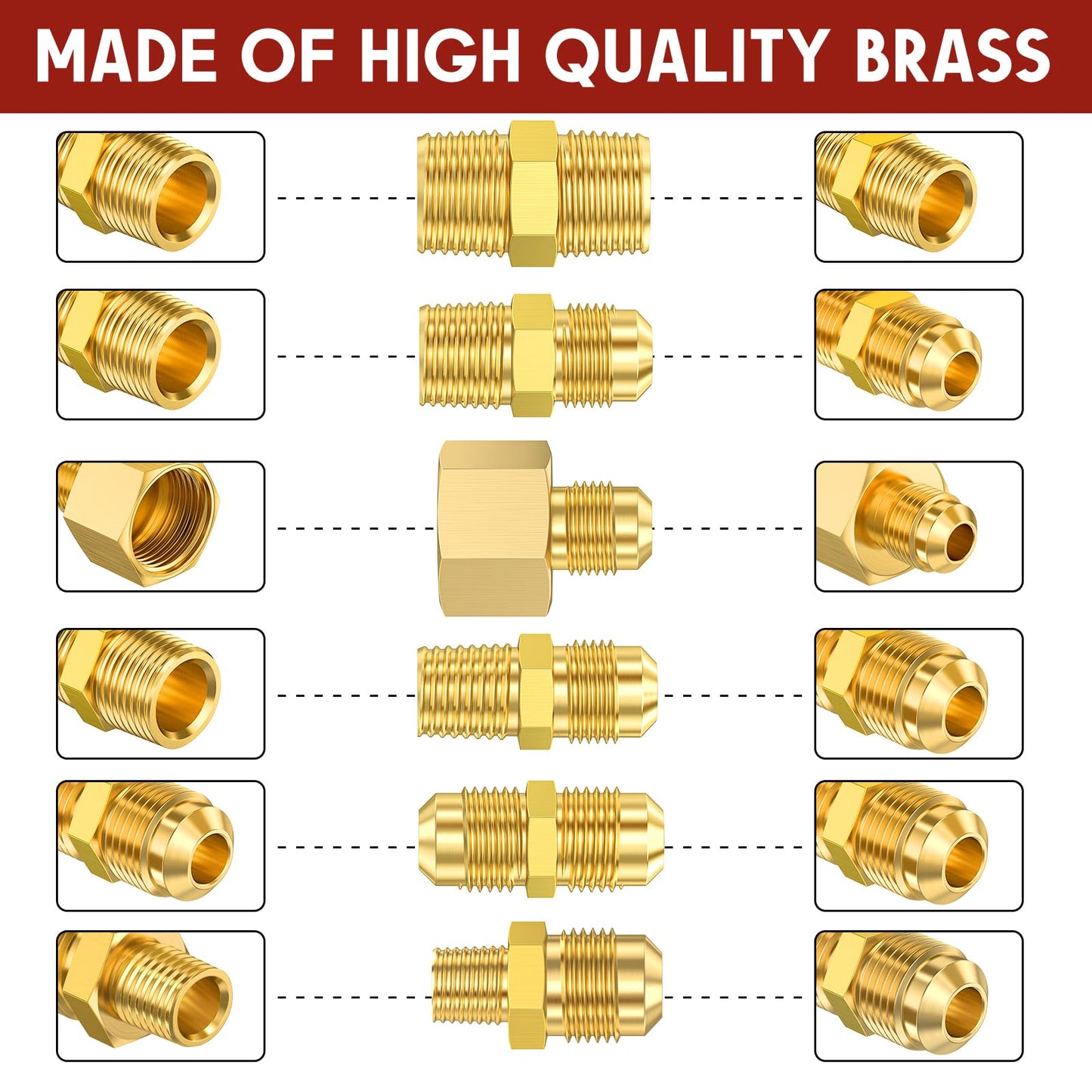 GasXpert 20 Feet High Pressure 3/8" Female Flare Propane Hose Extension with 6-in-1 Conversion Couplings for Heater, Grill, Fire Pit, Stove