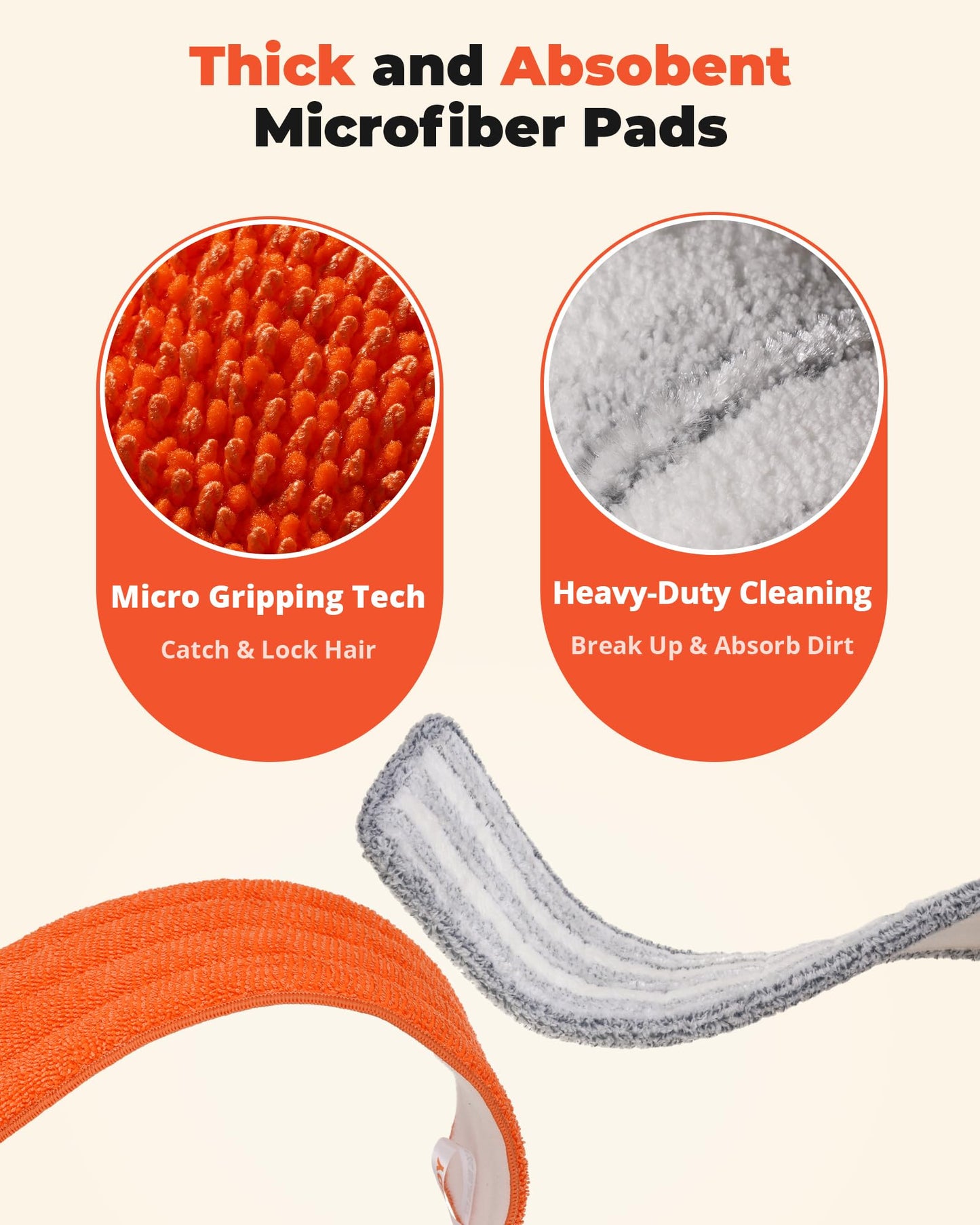 RXIDY Microfiber Mop 18" Large Flat Mop with 4 Reusable Washable Pads Professional Floor Mops with Aluminum Handle Wet and Dust Mops for Laminate Vinyl Tile Hardwood Floor Cleaning