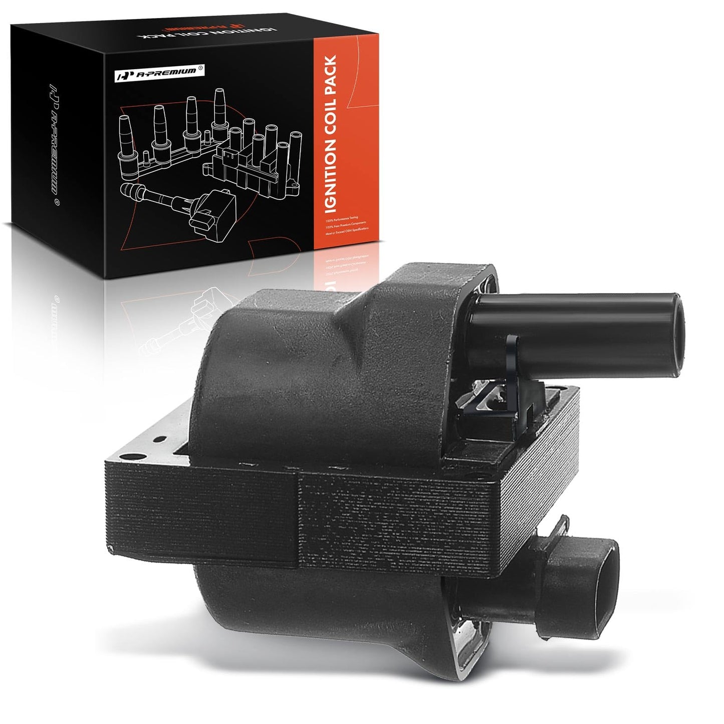 A-Premium Engine Ignition Coil Pack Compatible with Chevrolet, GMC Models - Silverado 1500 2500, Tahoe, Blazer, Astro, S10 & Oldsmobile, Pontiac, Isuzu, Buick, Cadillac Models & More