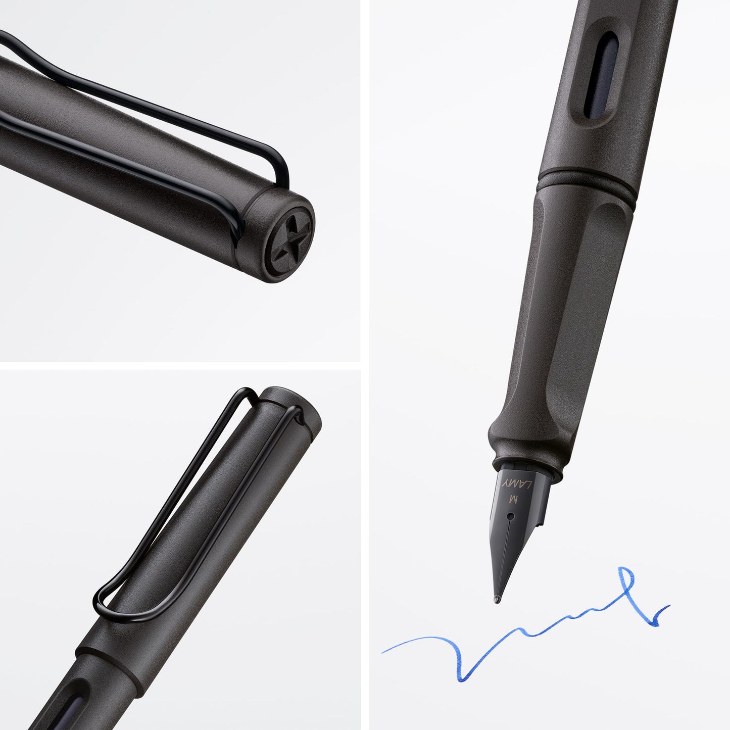 Lamy Safari Fountain Pen, Charcoal Medium Nib (L17M)