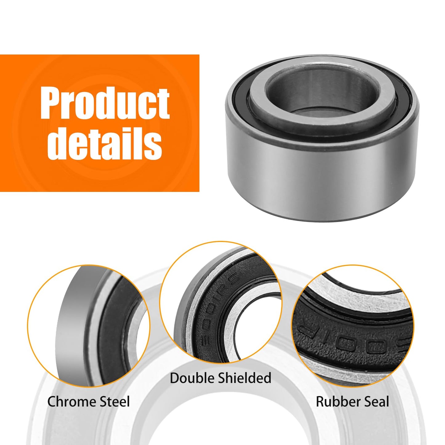 DUZFOREI 2 Sets Front or Rear Wheel Bearing Seal Kit Replacement for Arctic Cat 250 300 375 400 500 1998-2004, Replaces 0423-034 0402-275 0402-089 0402-069