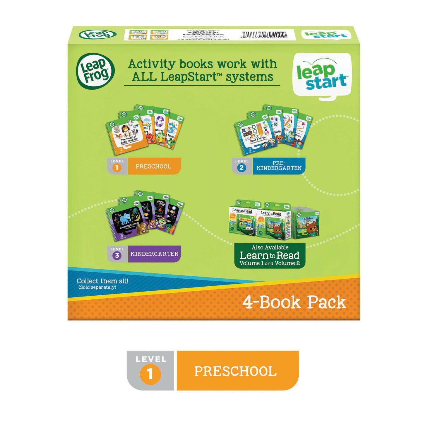LeapFrog LeapStart Level 1 Preschool 4-Pack Books