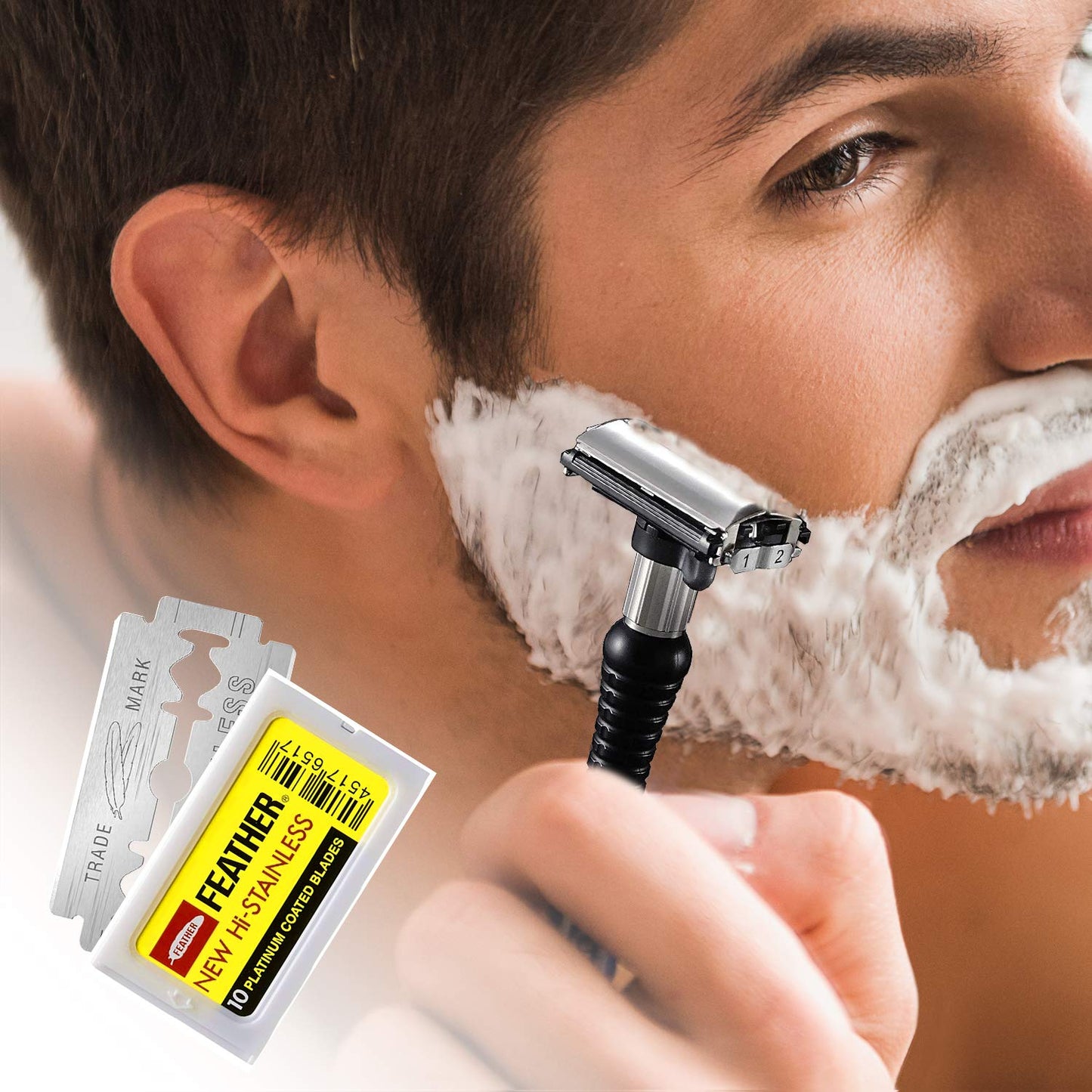 200 Feather Razor Blades NEW Hi-stainless Double Edge