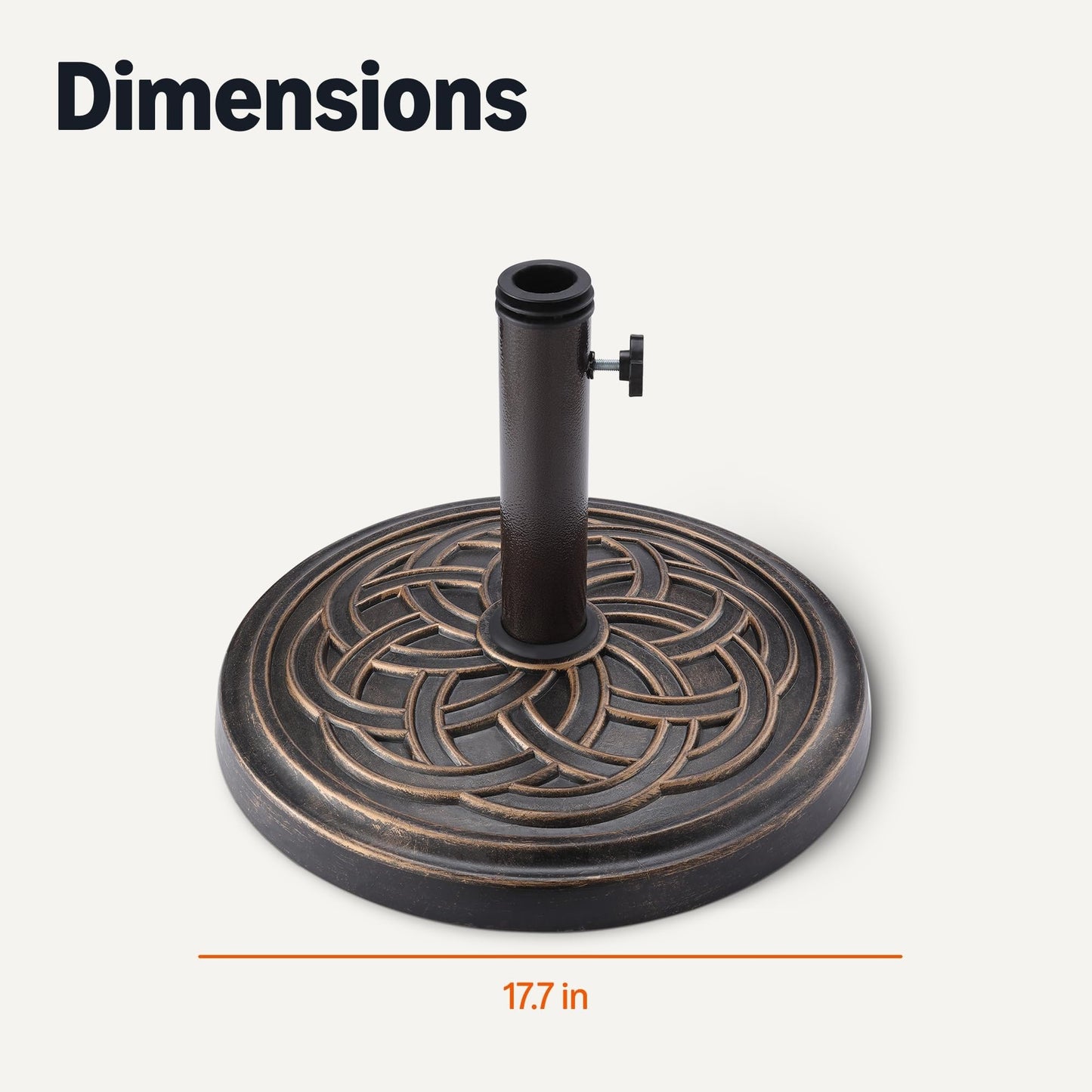 Amazon Basics Adjustable Patio Umbrella Stand, 1-Pack, Black