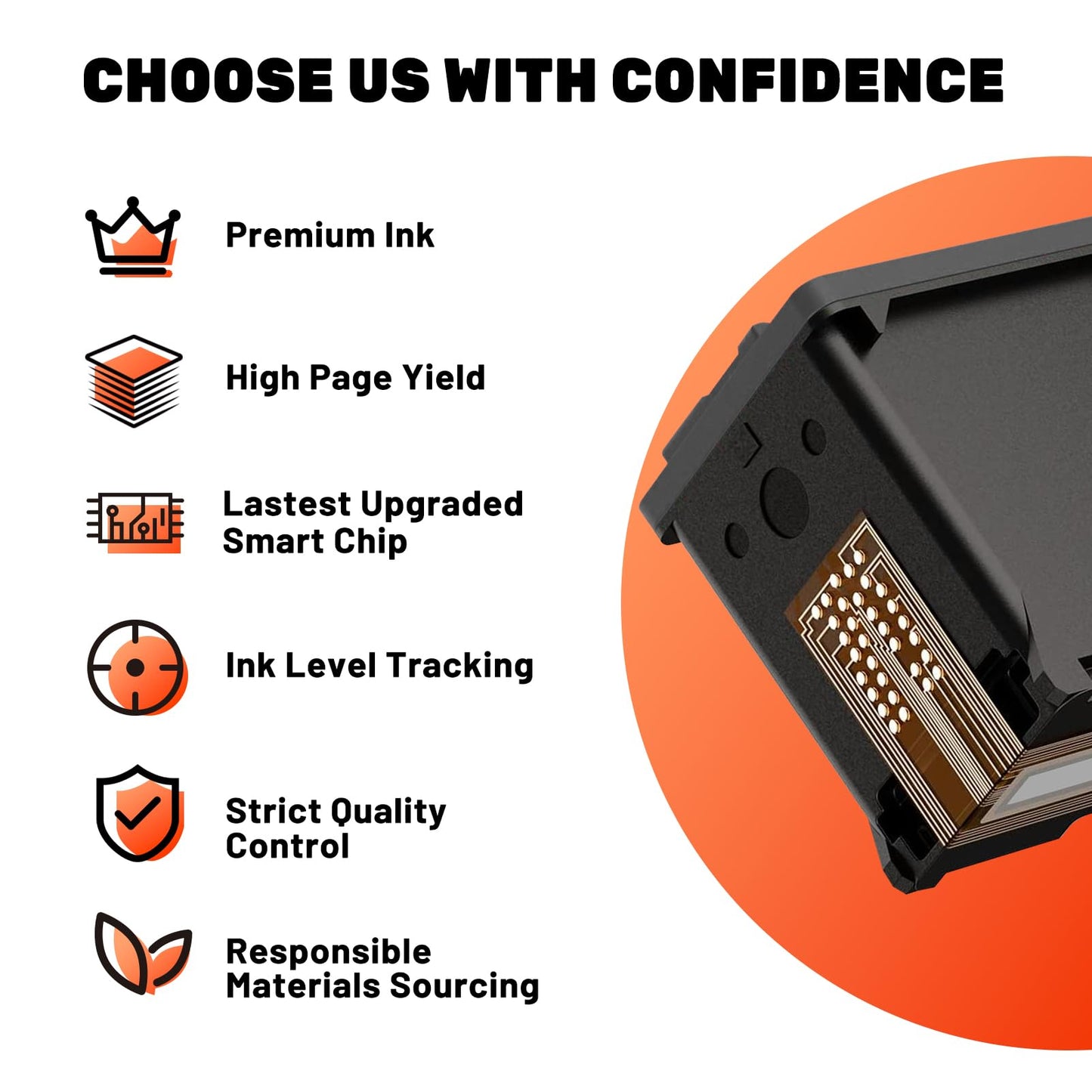 COCCINK 275XL Black Ink Cartridge for Canon PIXMA TS3500 TS3522 TS3520 TS3720 TS3722 TS3725 TS3729 TR4700 TR4720 TR4722 TR4725 Printer Work with Canon PG 275 XL Black Printer Ink Combo Pack(2 Black