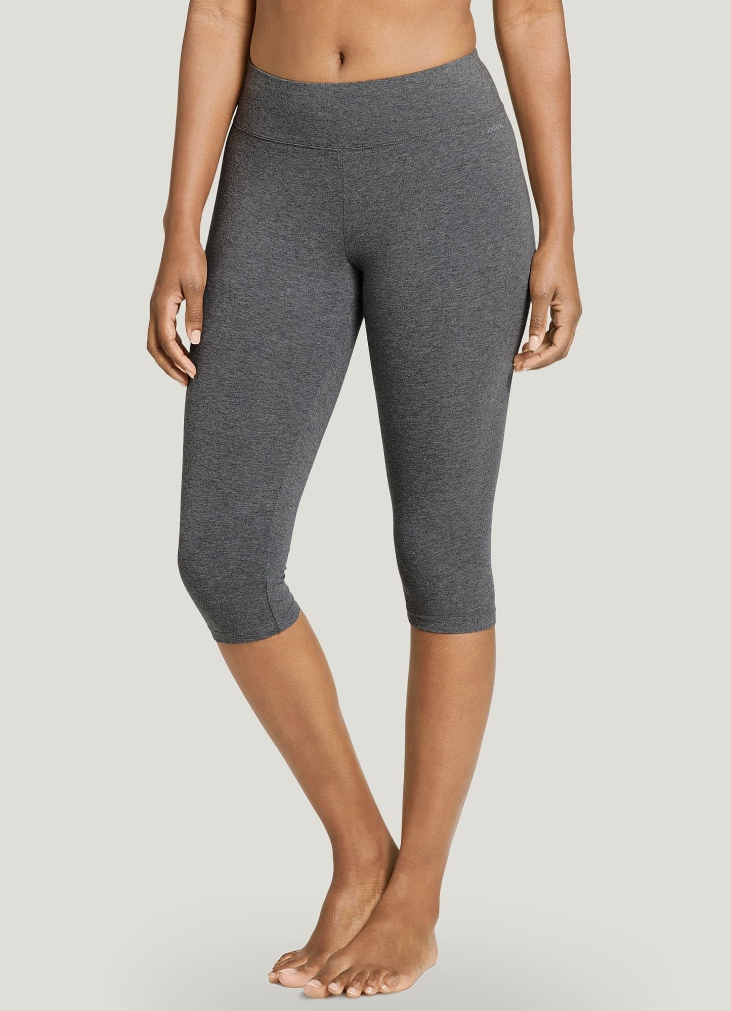 Jockey Women's Activewear Cotton Stretch Judo Legging, Charcoal Grey Heather, L