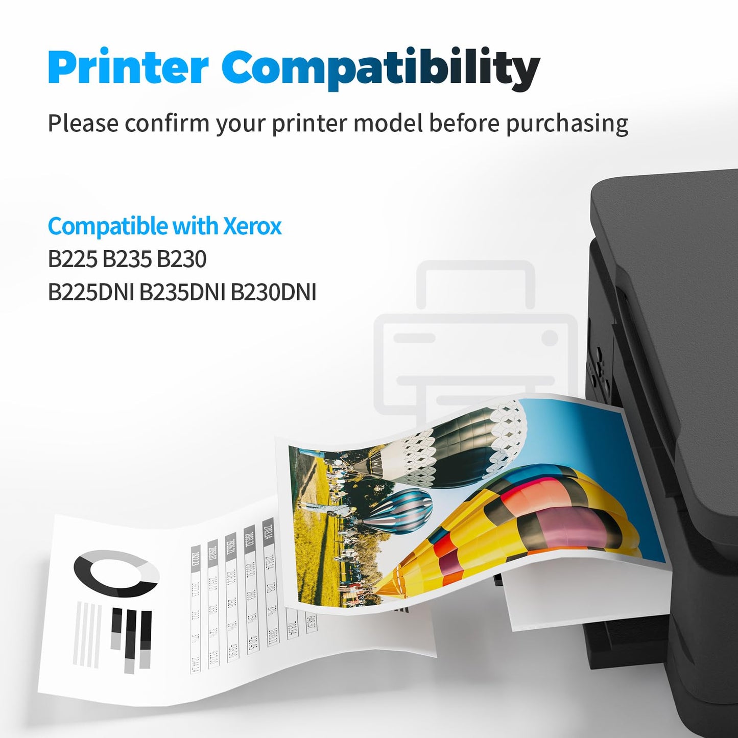 BAIINK B230 B225 B235 Toner Cartridges 1 Pack Compatible with Xerox B230 006R04399 006R04400 006R04401 for B225 B235 B230 B225DNI B235DNI B230DNI Printers (with Chip)