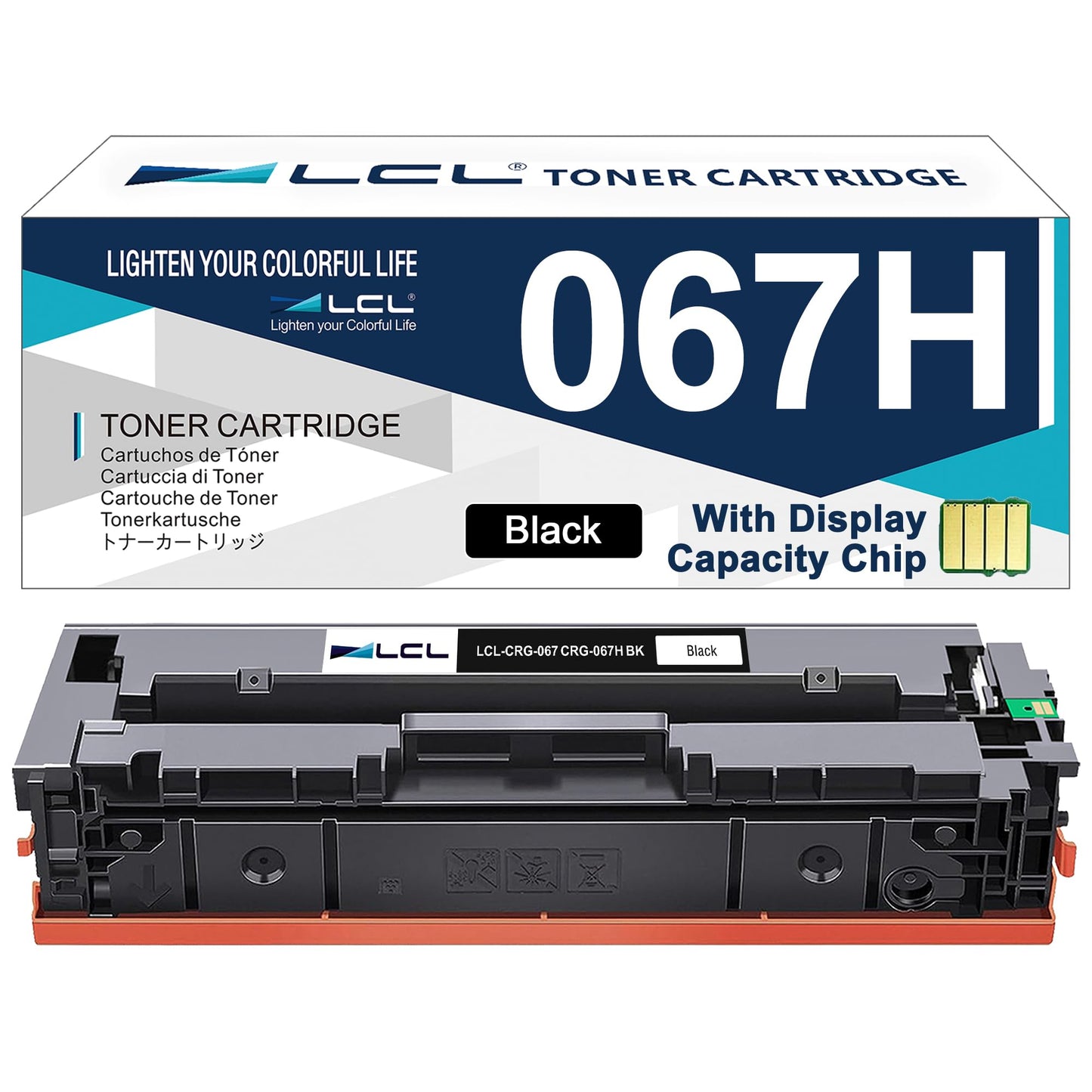 LCL 067h Black Toner Cartridge Replacement for Canon 067 067h Replacement for Canon imageCLASS LBP630C LBP632Cdw MF650C MF654Cdw MF656Cdw LBP633Cdw MF653Cdw(1-Pack)