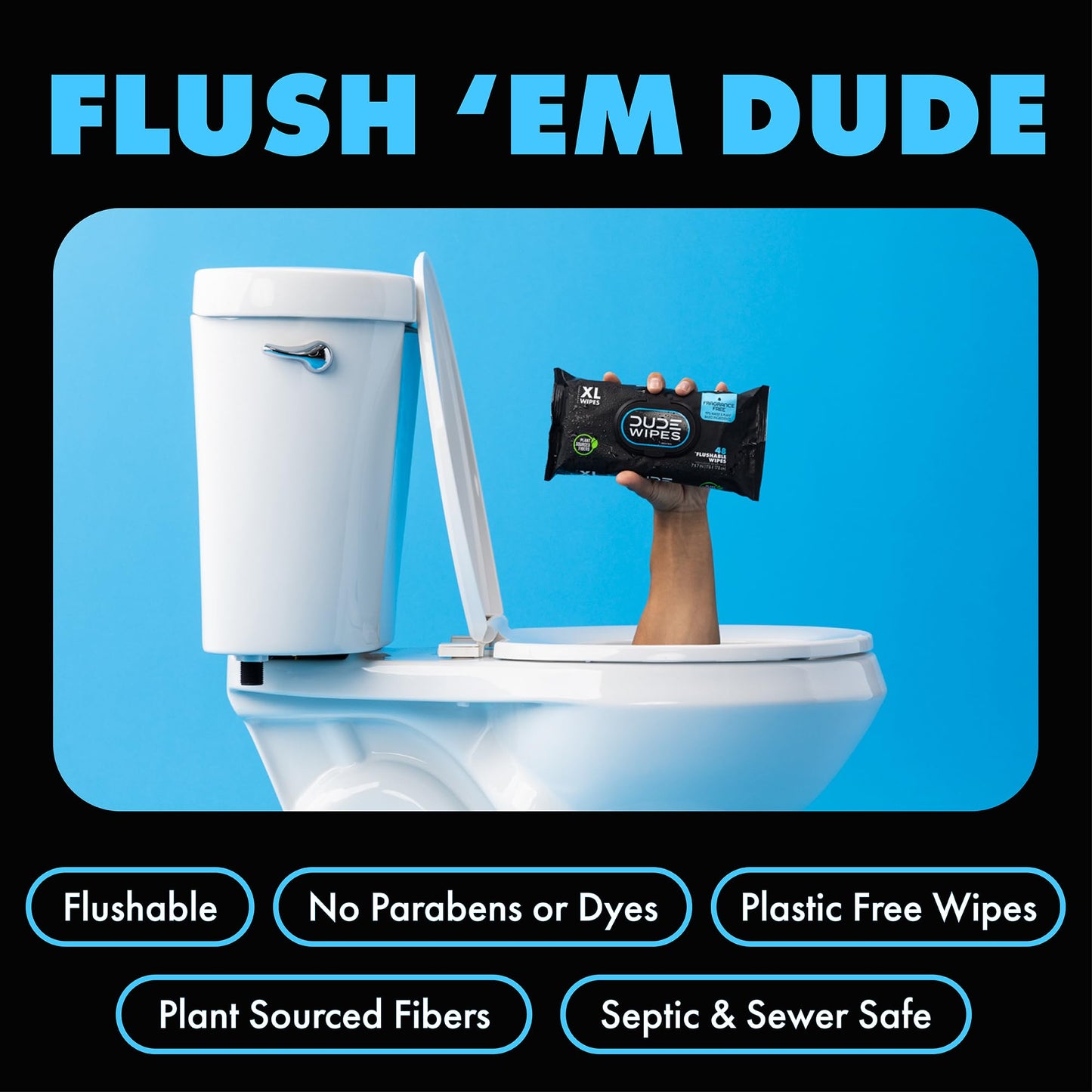 - Flushable Wipes - 6 Pack, 288 Wipes -