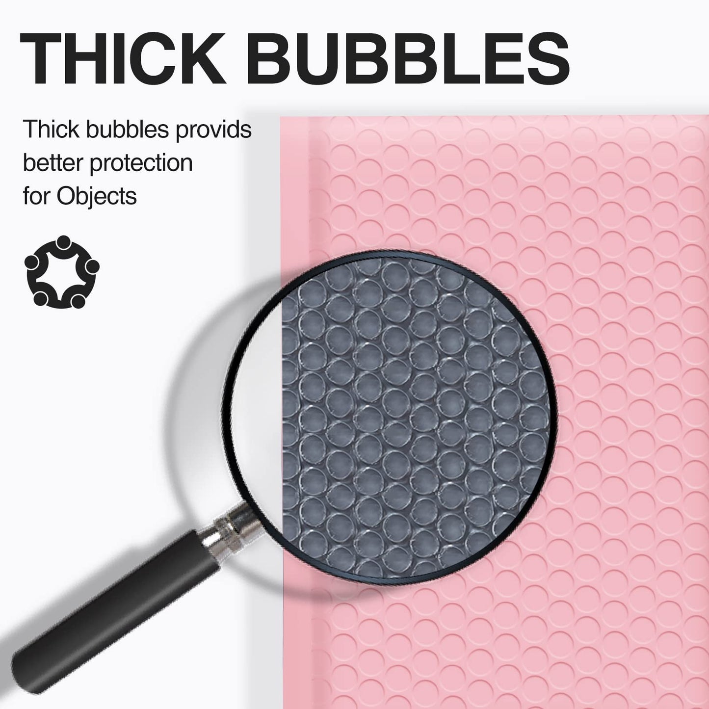 UCGOU Bubble Mailers 10.5x16 Inch Light Pink 25 Pack Usable Size 10.5x15 Poly Padded Envelopes Large Packages Opaque Packaging Postal Self Seal Adhesive Waterproof Boutique Shipping Bags for Clothes