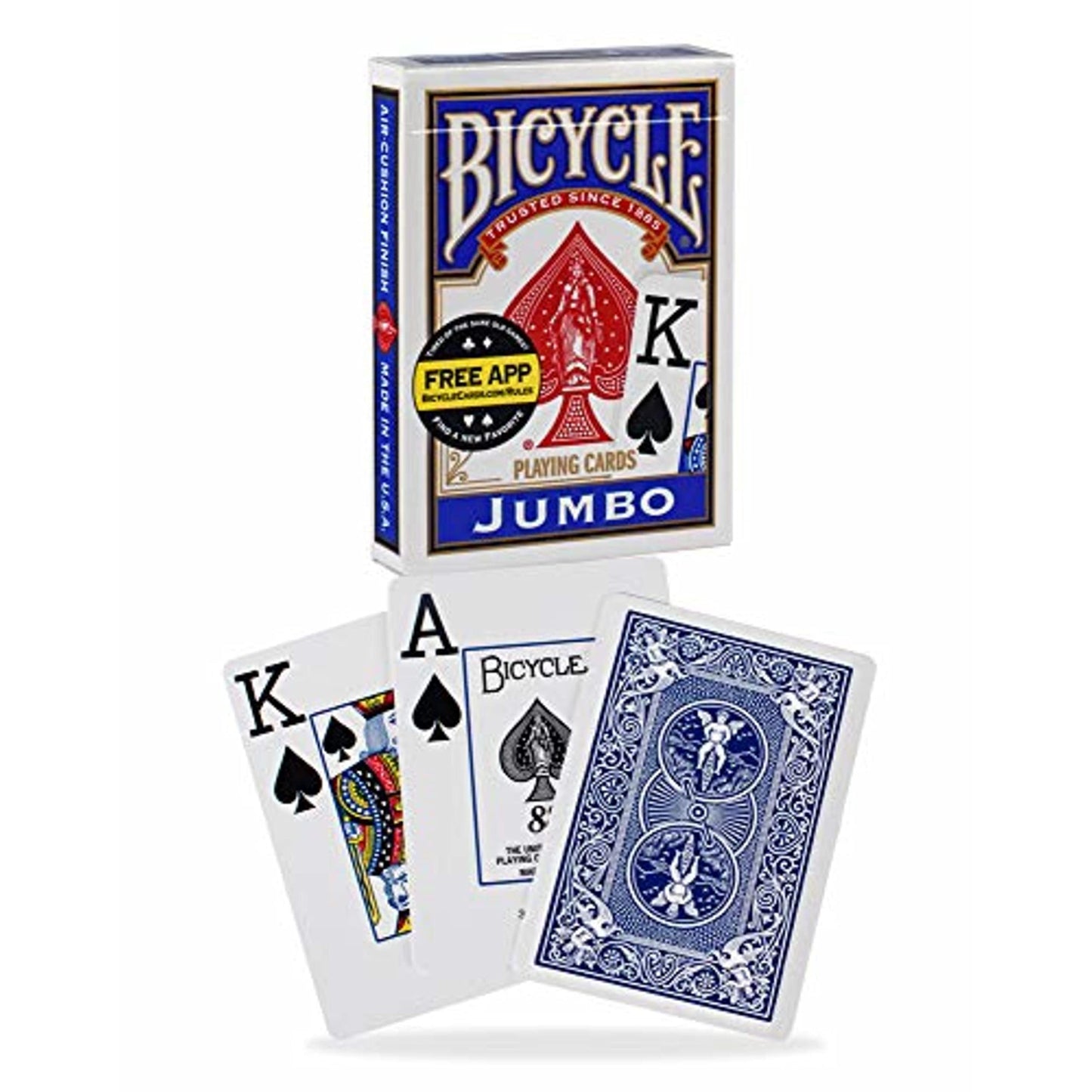Bicycle Poker Size Jumbo Index Playing Cards (Pack of 12), Red/Blue