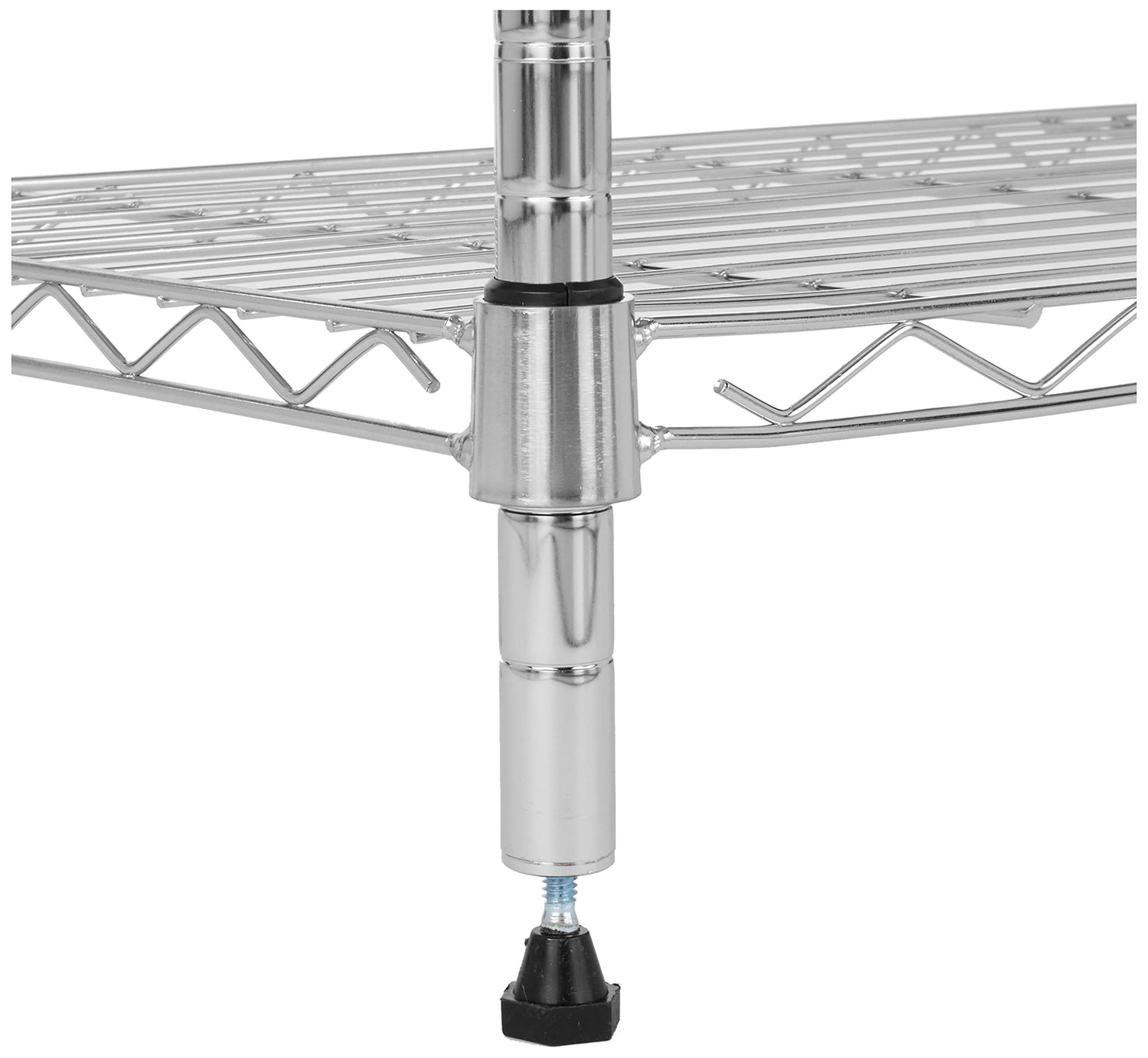 Amazon Basics 5-Shelf Tower Adjustable Storage Shelving Unit, Chrome, 40.64 cm D x 40.64 cm W x 137.16 cm H