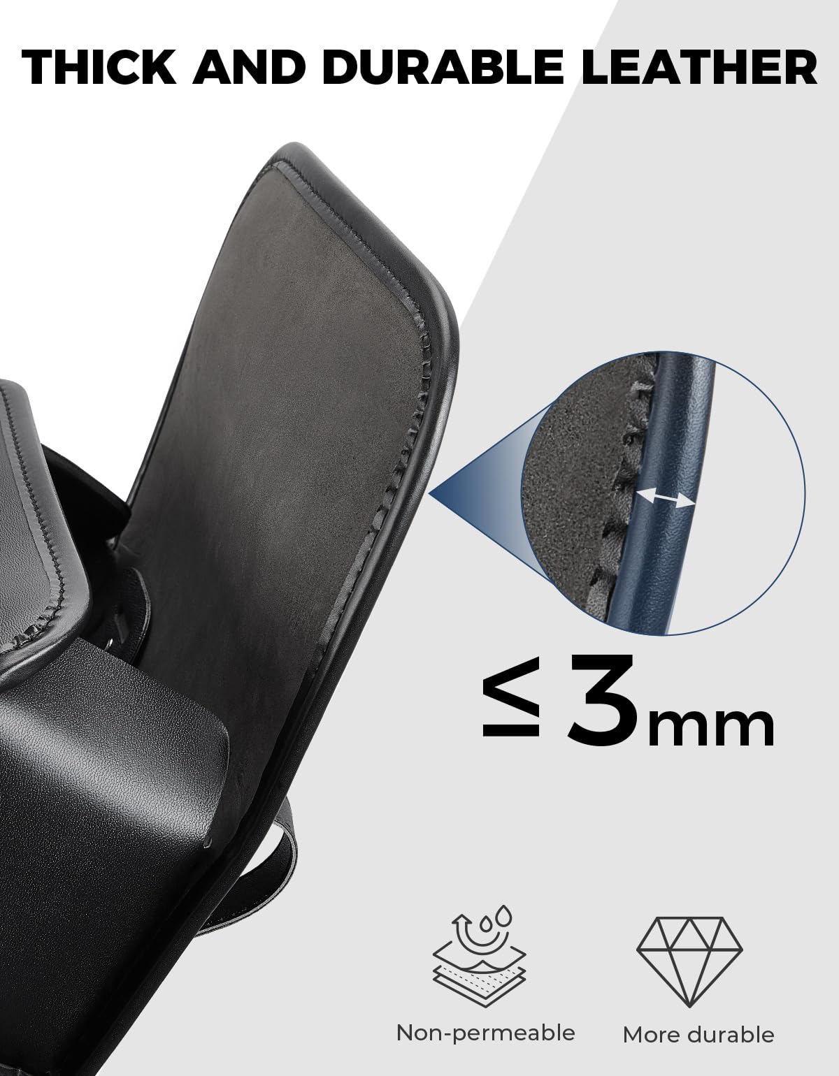 KEMIMOTO Motorcycle Fork Bag PU Leather Roll Barrel Handlebar Tool Bag for Motorcycle Front Forks Handlebar Sissybar Sportster Dyna