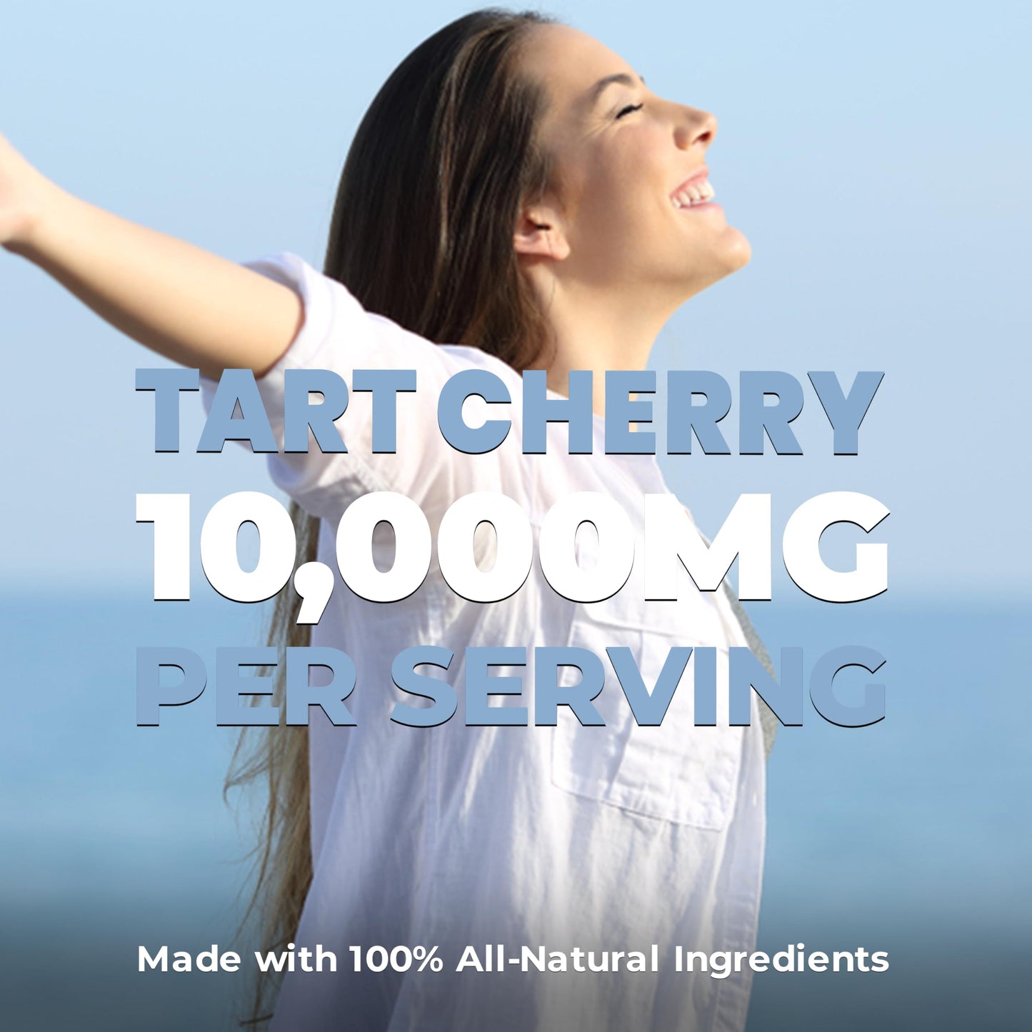 PURE POTENT 10x EXTRACT TART CHERRY capsules 10,000mg per serving, Powerful Antioxidant. Improved Sleep, Tart Cherry Supplement for Gout Relief, Ideal for Women and Men, Non-GMO, Vegan, Gluten Free. 180 Capsules.
