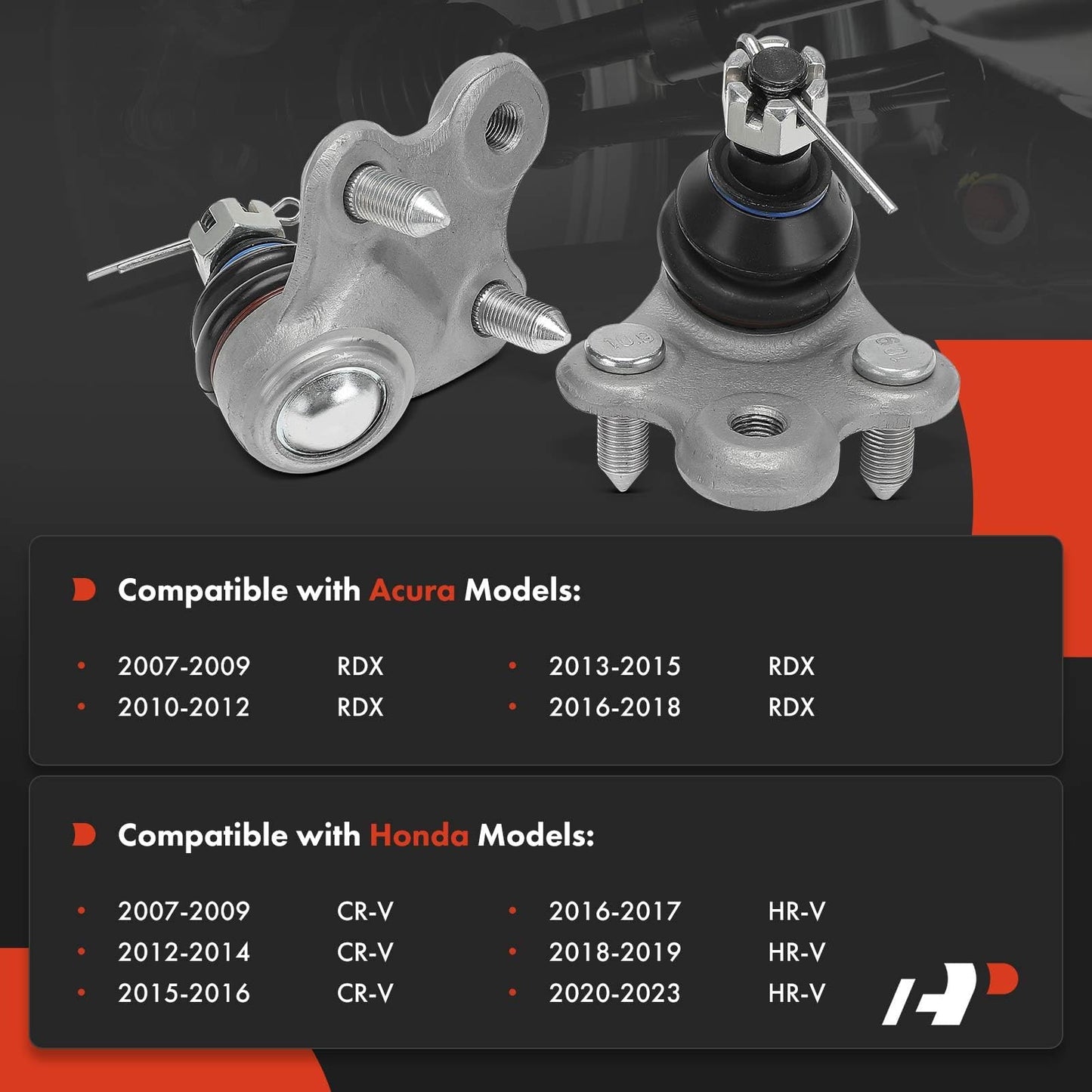 A-Premium Ball Joint Kit Replacement for Honda CR-V 2007-2016 HR-V Acura RDX, Front Lower, A Set of 2