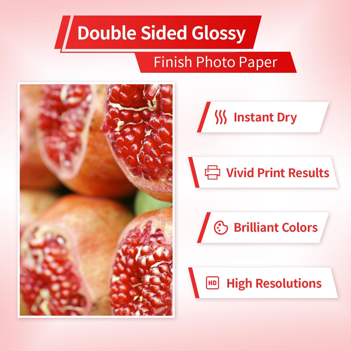 200Sheets Inkjet Glossy Brochure Paper 37LB 140gsm Bulk Package Thin Double Sides Glossy Photo Paper for Magazine, Flyer, Presentation, Program,Calendar Elygrap