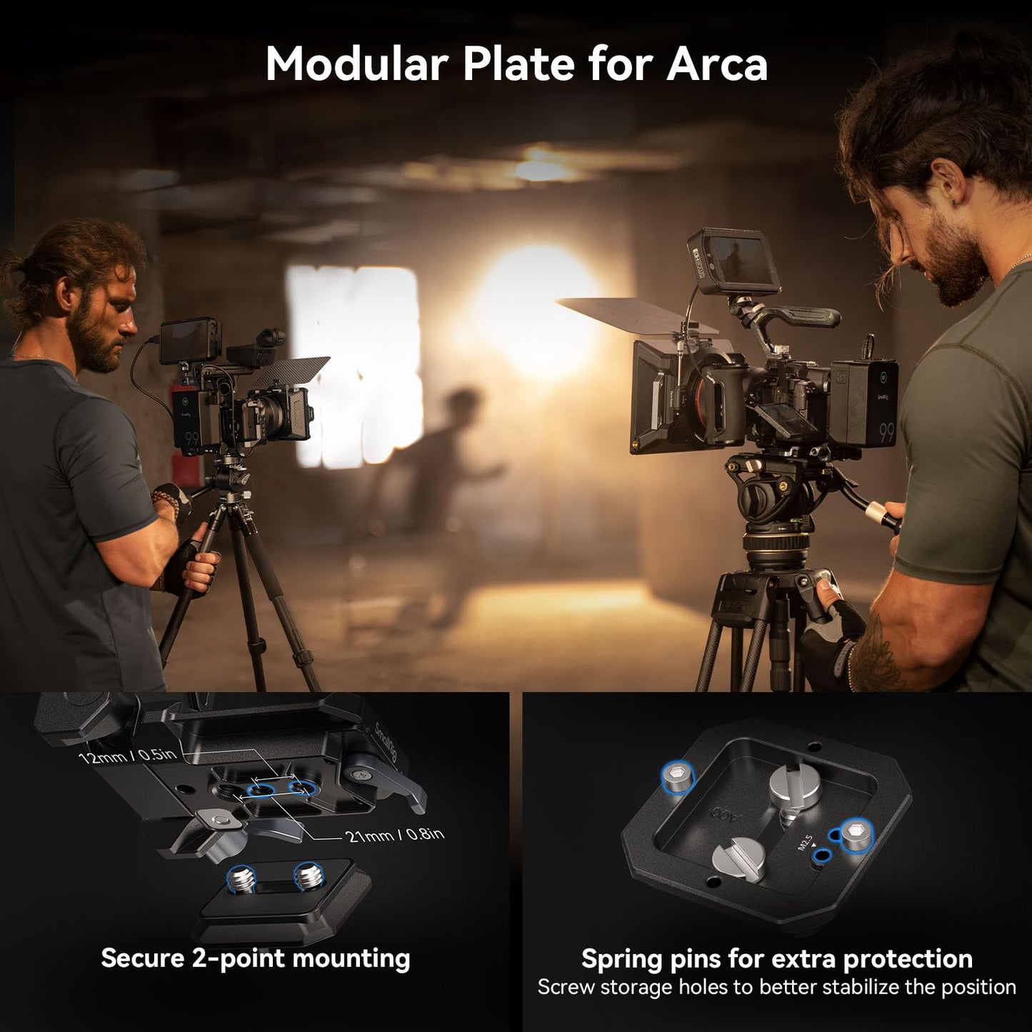 SMALLRIG Foldable V Mount Battery Plate for Sony FX3 / A7 IV / A7S III, for Canon R5 / R6, for Nikon Z8, with QR Plate for Arca, Compact Camera Video Rig, Tool-Free, for NEEWER V Mount Battery PS099E