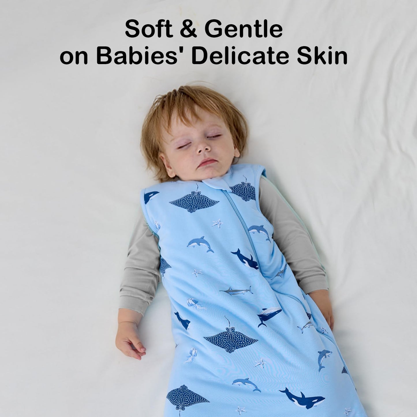 BubblePanda Rayon Made from Bamboo Sleep Sack 2t-3t 1.0 Tog Soft Toddler Sleeping Sack 24-36 Months for Babies 2-Way Zipper Baby Wearable Blanket