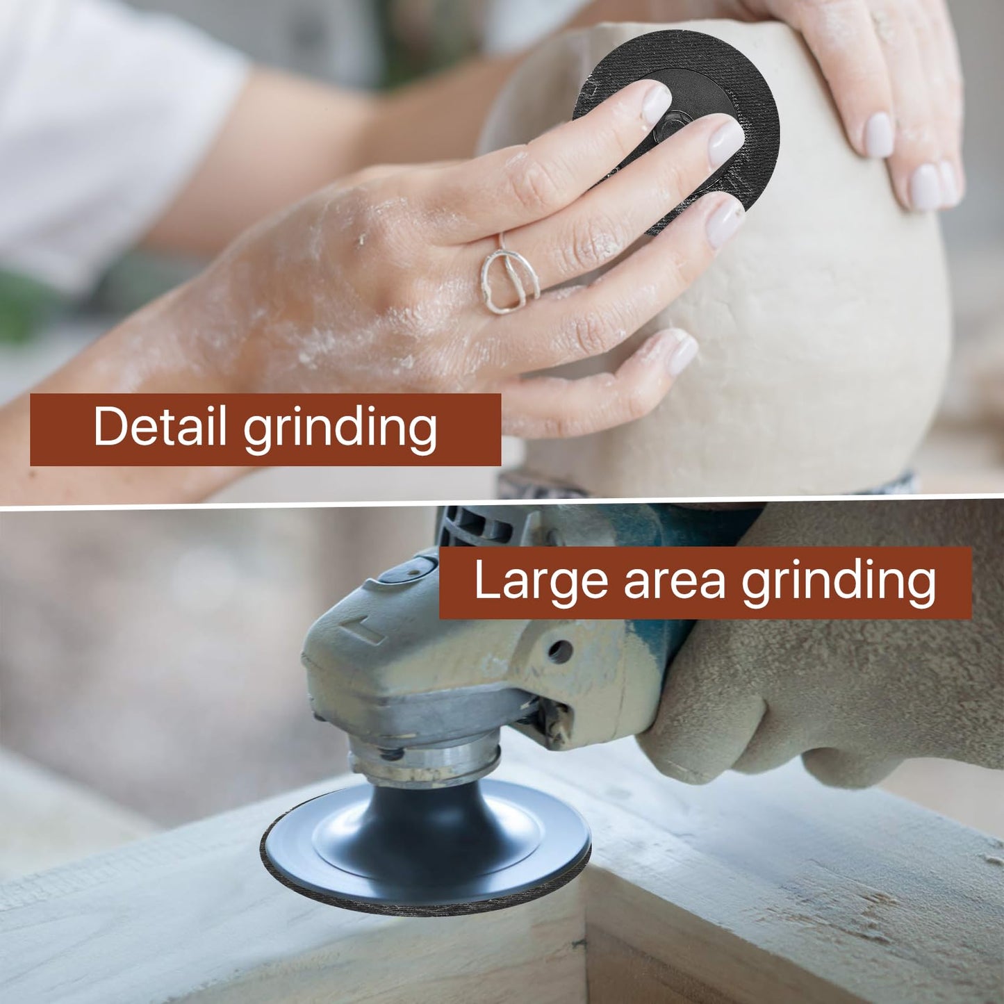 Akamino 200 Pcs 2 Inch Sanding Discs,36/40/60/100 Grit Mix Roll Lock Discs Set,Aluminum Oxide Coated Die Grinder Surface Conditioning Discs for Surface Prep Polish Burr Rust Paint Remova