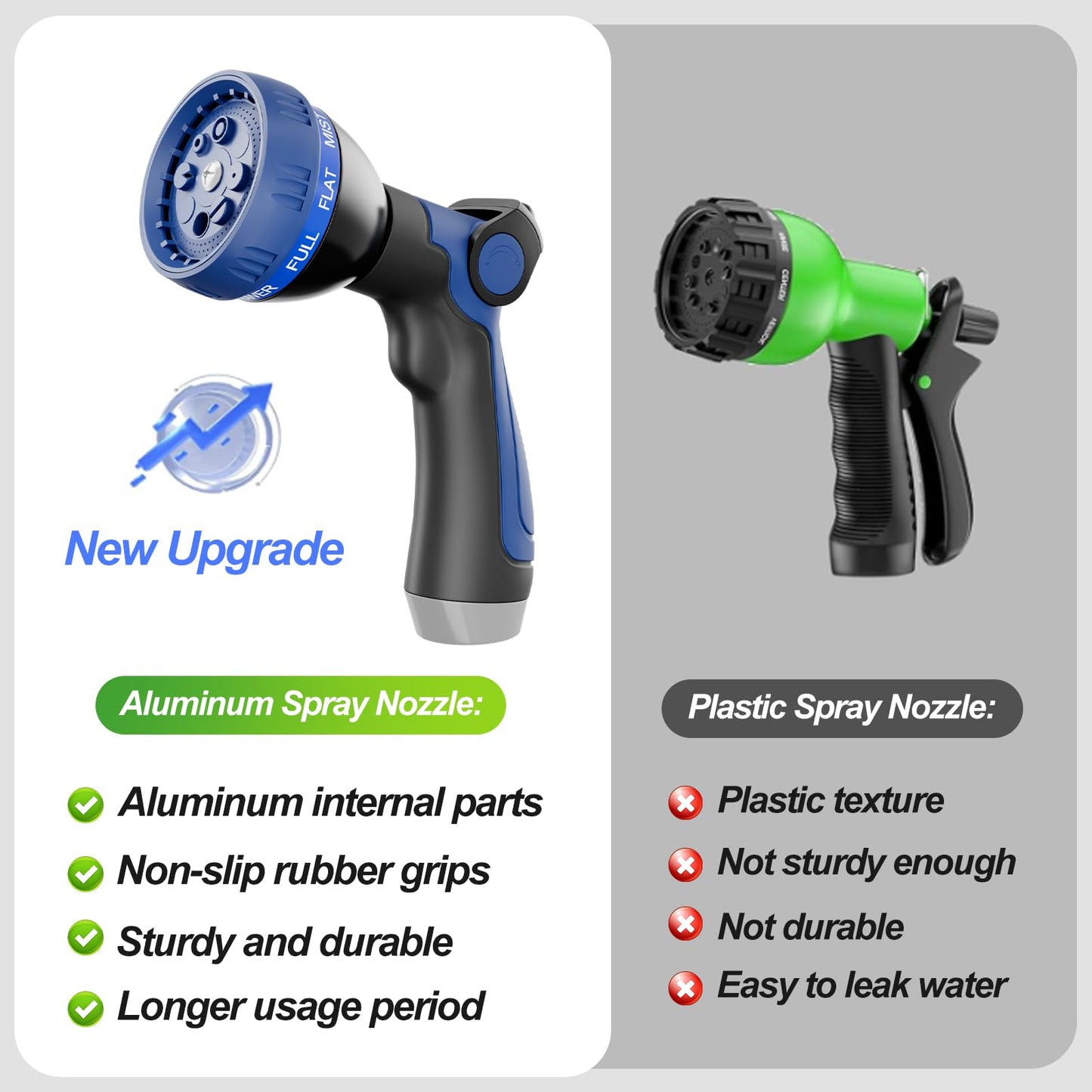 SPECILITE Heavy Duty 304 Stainless Steel Garden Hose 75ft, Outdoor Metal Water Hoses with Nozzle & 10 Pattern Spray Nozzle for Never Kink & Tangle, Puncture Resistant, Flexible, Portable