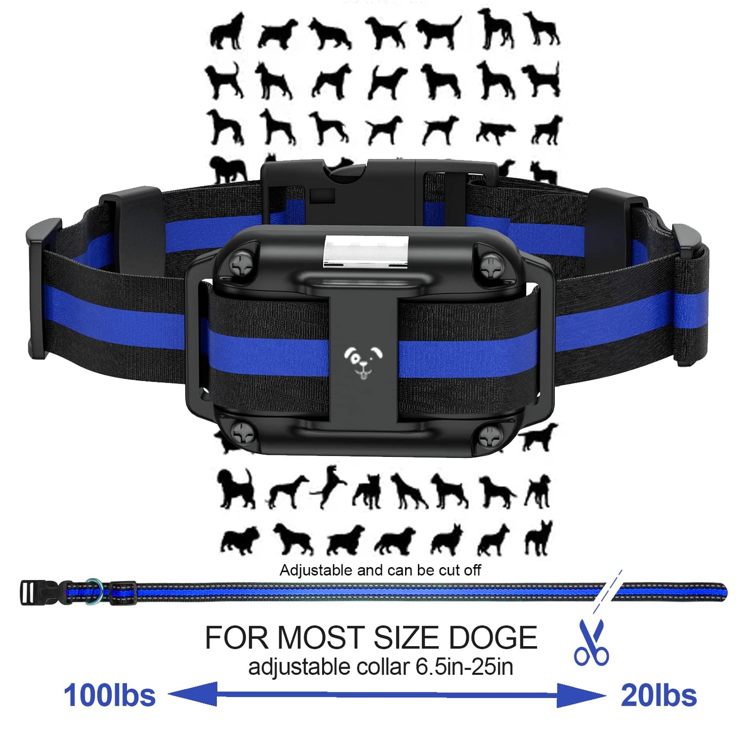 Dog Training Electric Collar with Remote Waterproof 2600ft LED Light Shock Beep Vibration(for 2 Dogs)