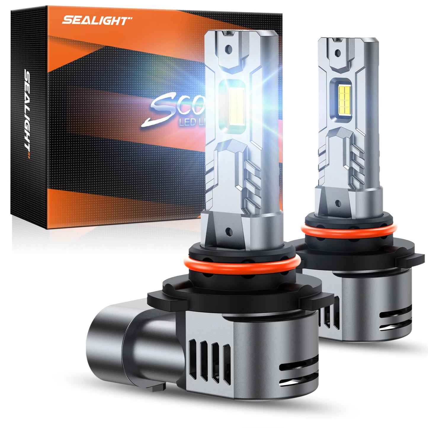 SEALIGHT 2026 Upgraded 9005 LED Headlight Bulbs, 1:1 Design 50,000LM 900% Brighter HB3 9005 LED Light Bulb, 6500K Cool White, Plug and Play Halogen Replacement, Non-polarity, Pack of 2