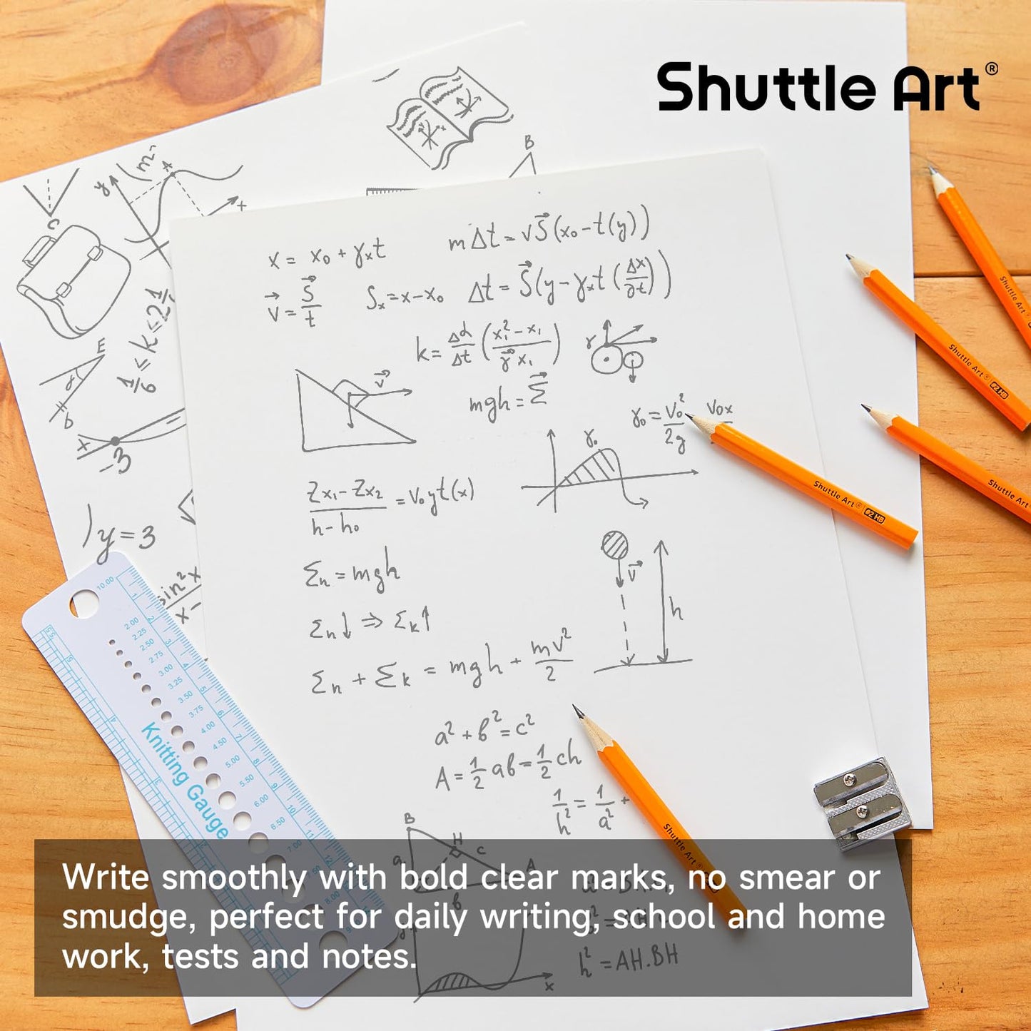 Shuttle Art 900 Pack #2 HB Golf Pencils, Wood-cased 3.5” Mini Pencils Bulk, Pre-sharpened Small Pencils for Kids Teachers Writing Marking Sketching, Classroom Essentials, Back to School Supplies