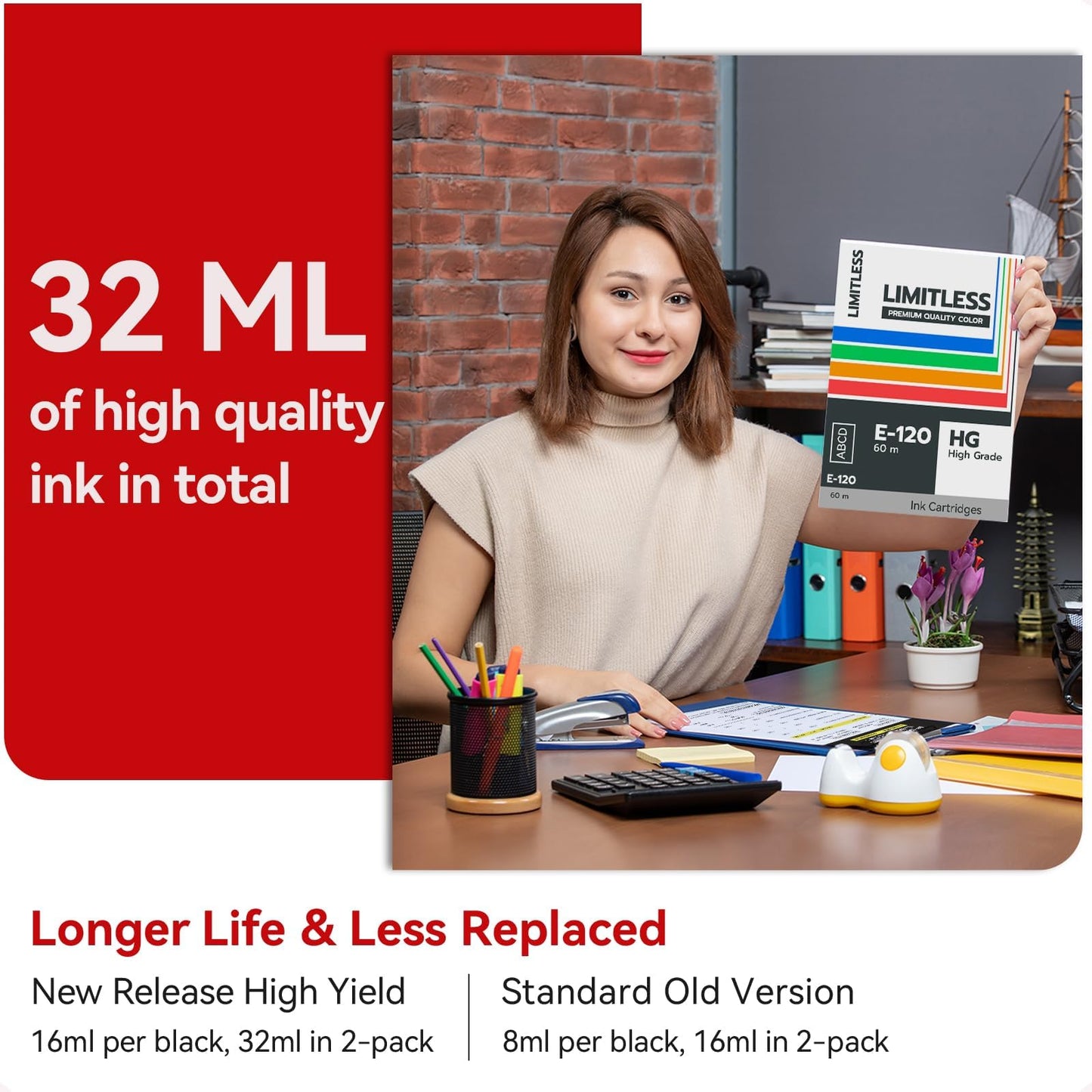 PG-275XL Ink Cartridges High Yield Compatible for Canon 275 Black Ink Cartridge Compatible for Pixma TS3720 TR4720 TR4700 TR4723 TR4722 TS3500 TS3520 TS3522 Printer (2 Black)