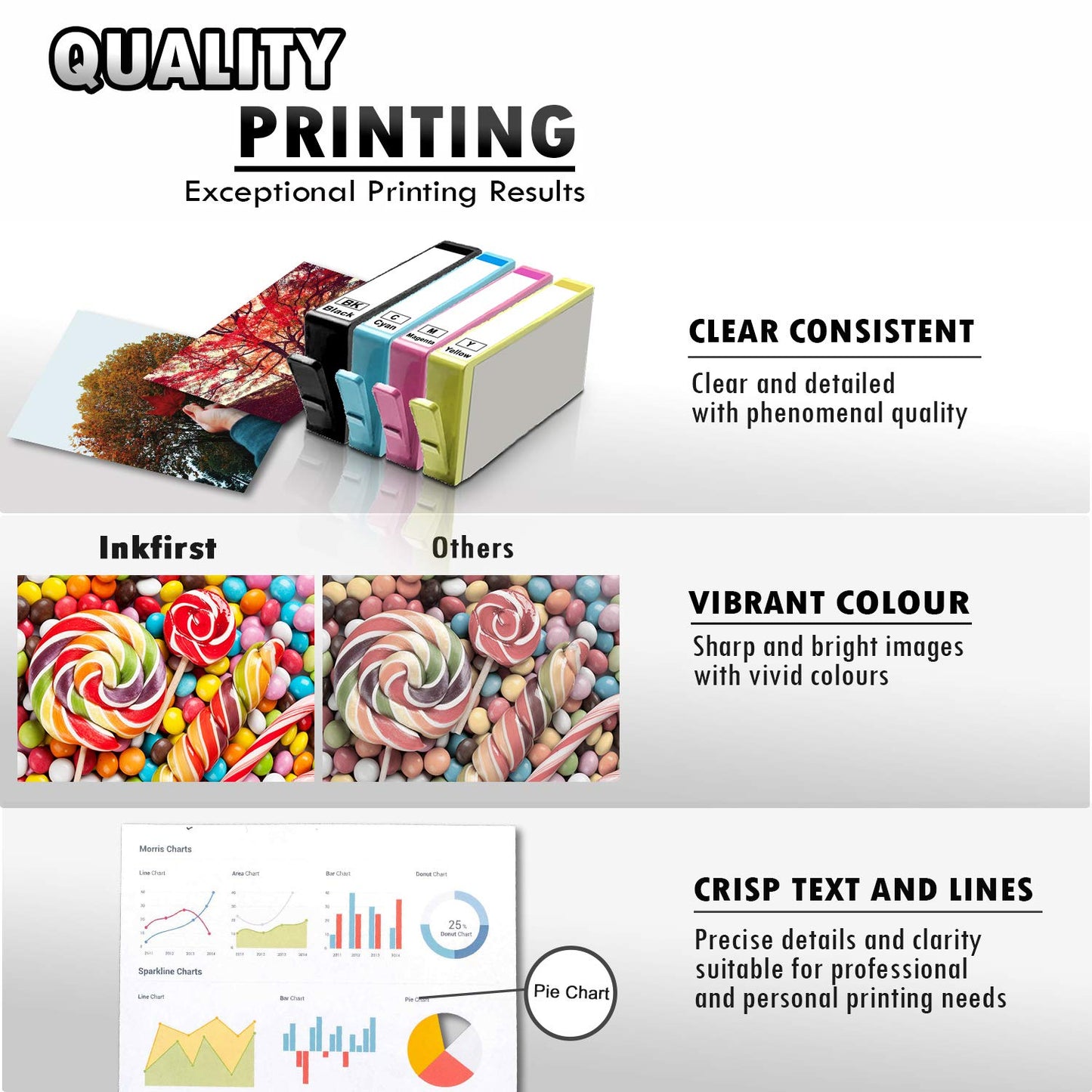 10 Inkfirst Compatible Ink Cartridges for HP 564 XL 564XL High Yield (4BK,2C,2M,2Y) OfficeJet 4610 4620 4622 Deskjet 3520 3522 Photosmart 5510 5515 5520 6510 6520 6525 B209a
