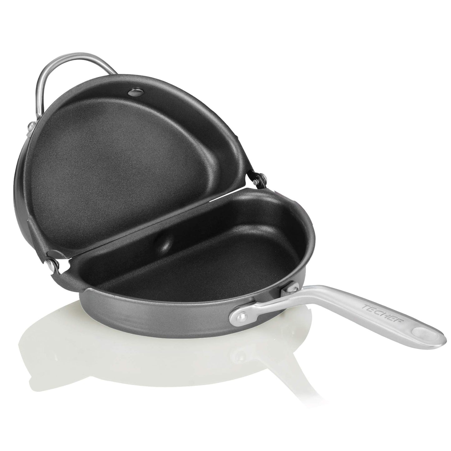 TECHEF FTBK Frittata and Omelette Pan, New Teflon Select Non-Stick Coating (PFOA Free), Oven & Dishwasher Safe, Made in Korea, 10", Black
