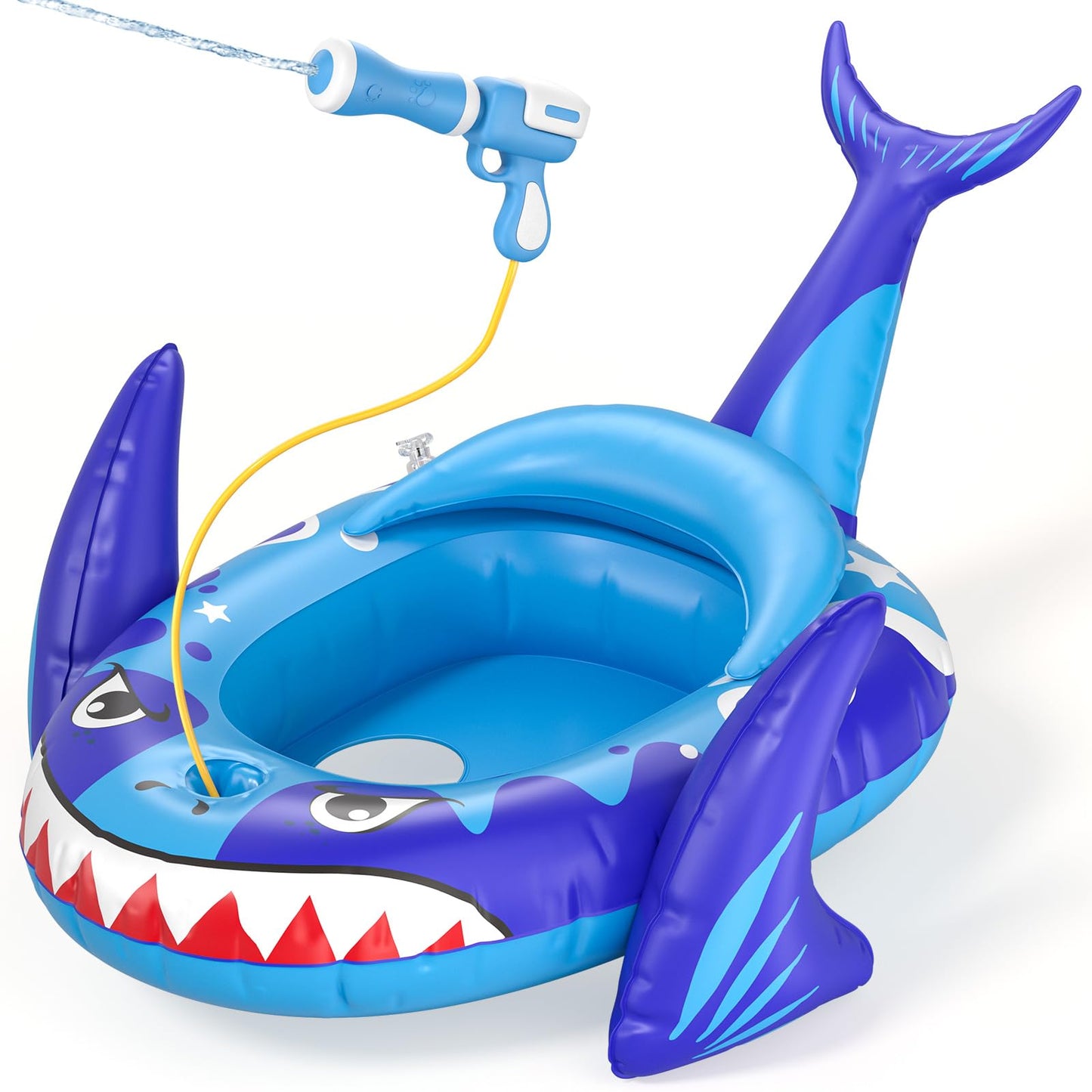 AZDYJL Pool Floats for Kids with Water Gun, Shark Toddler Inflatable Pool Toys for Kids Age 3-8 Years Old, Summer Outdoor Water, Beach, Swimming Pool Toys Gift for Boys and Girls